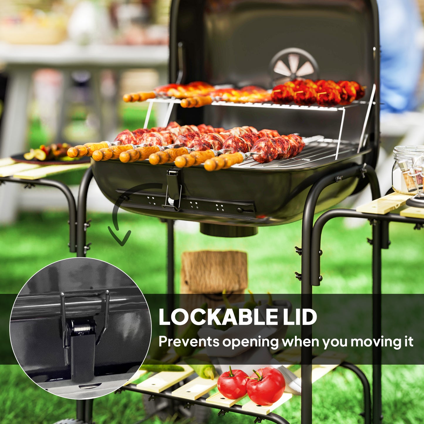 Charcoal Barbecue Grill Portable BBQ Grill