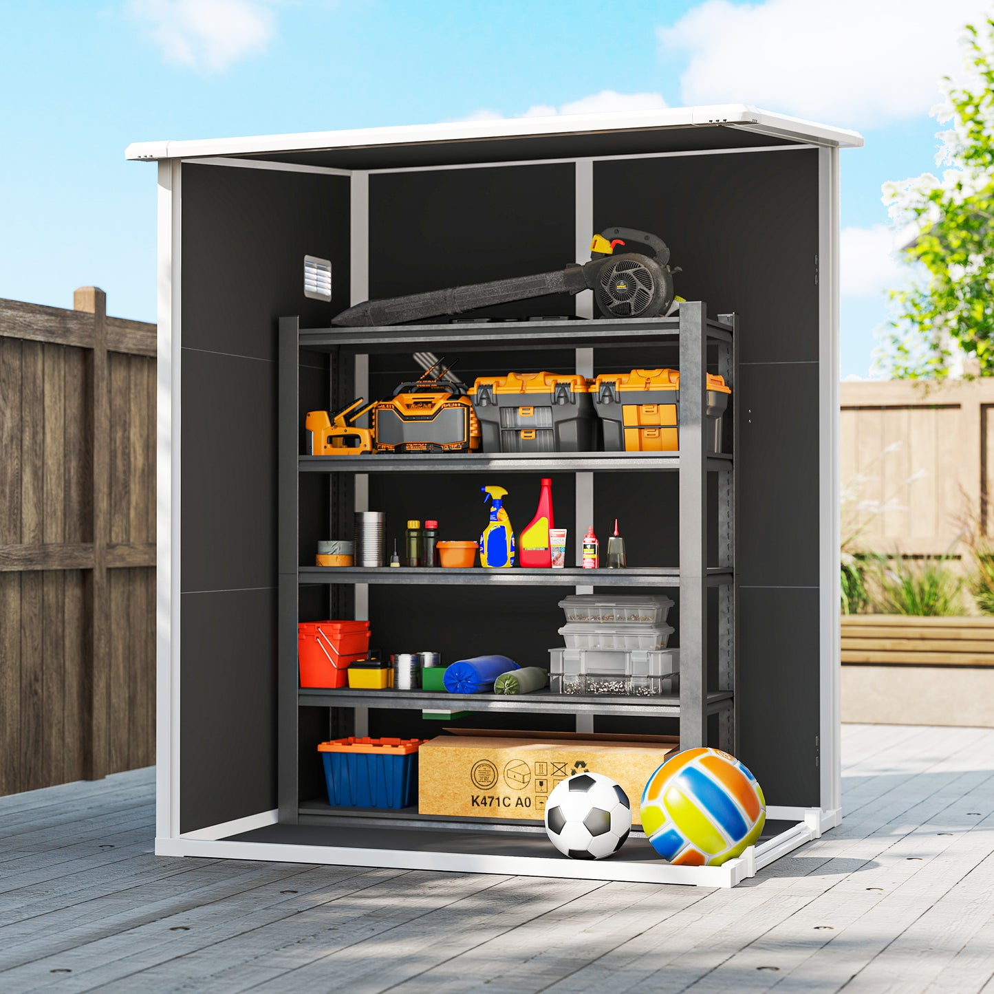4'x5' Garden Storage Shed, Lean to Shed