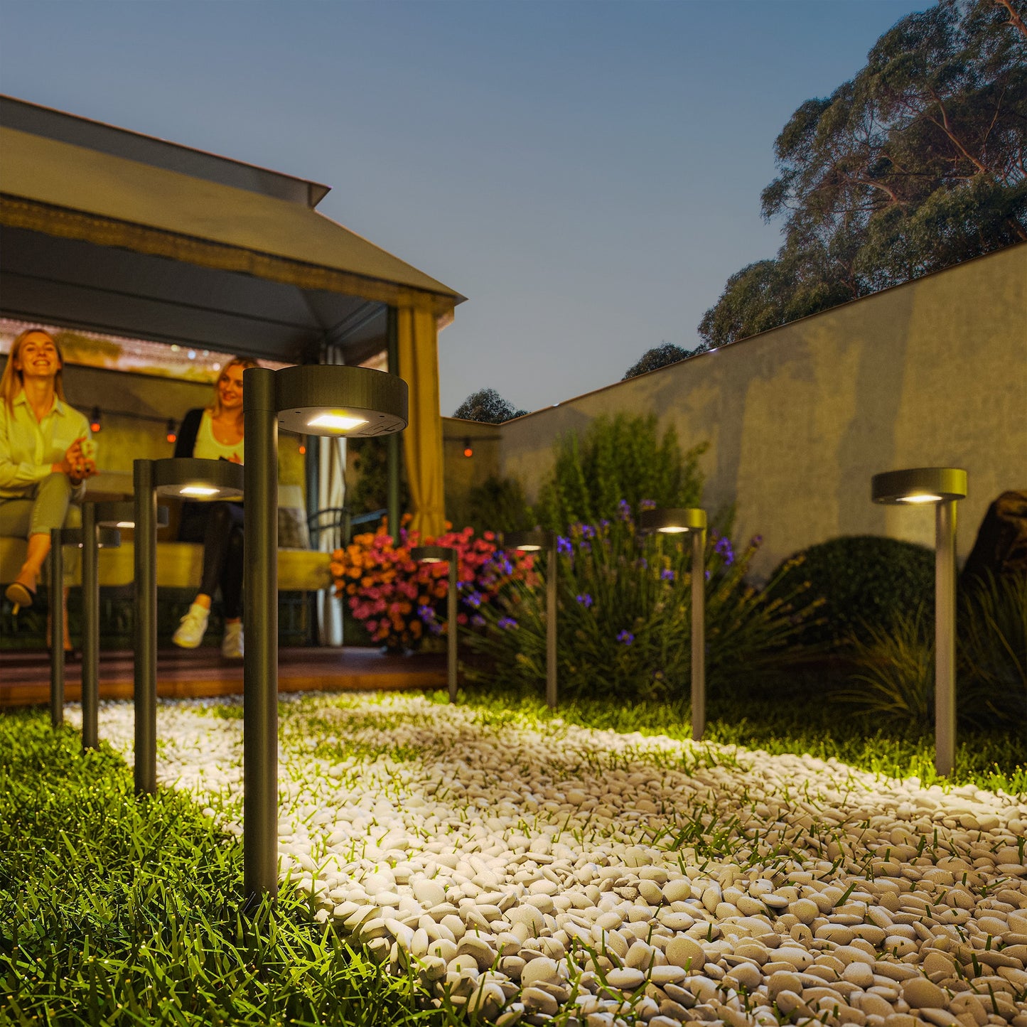 Solar Lights Outdoor Garden Stake 8 Pack Pathway Lighting