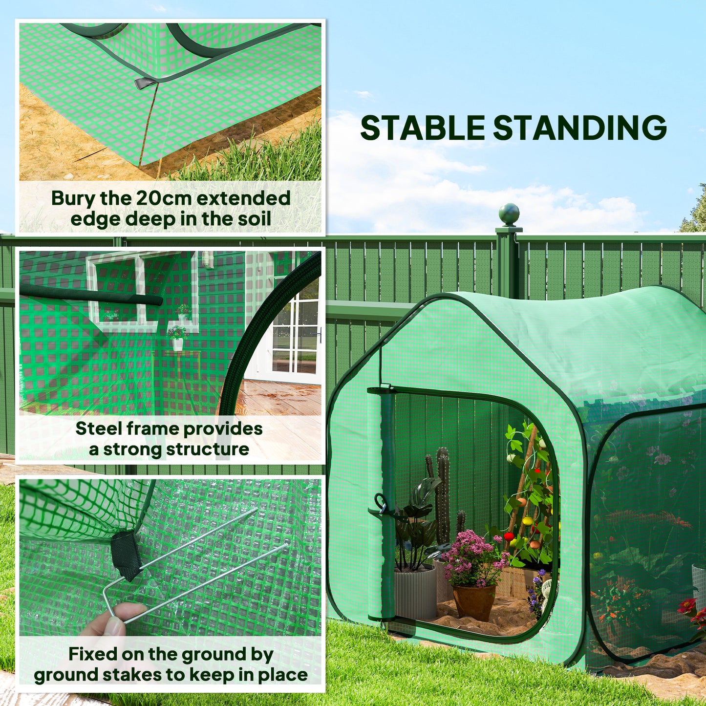 150 x 148cm Pop-Up Greenhouse