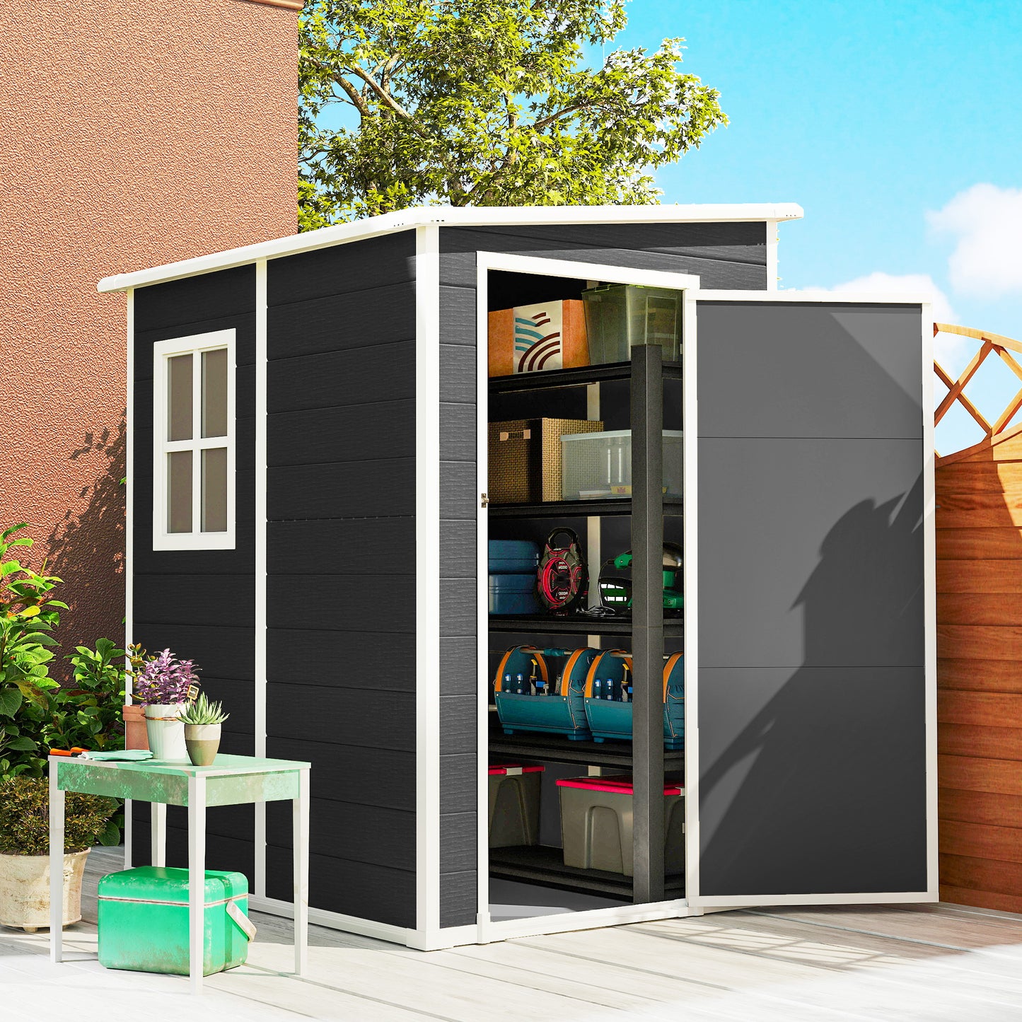 4'x5' Garden Storage Shed, Lean to Shed