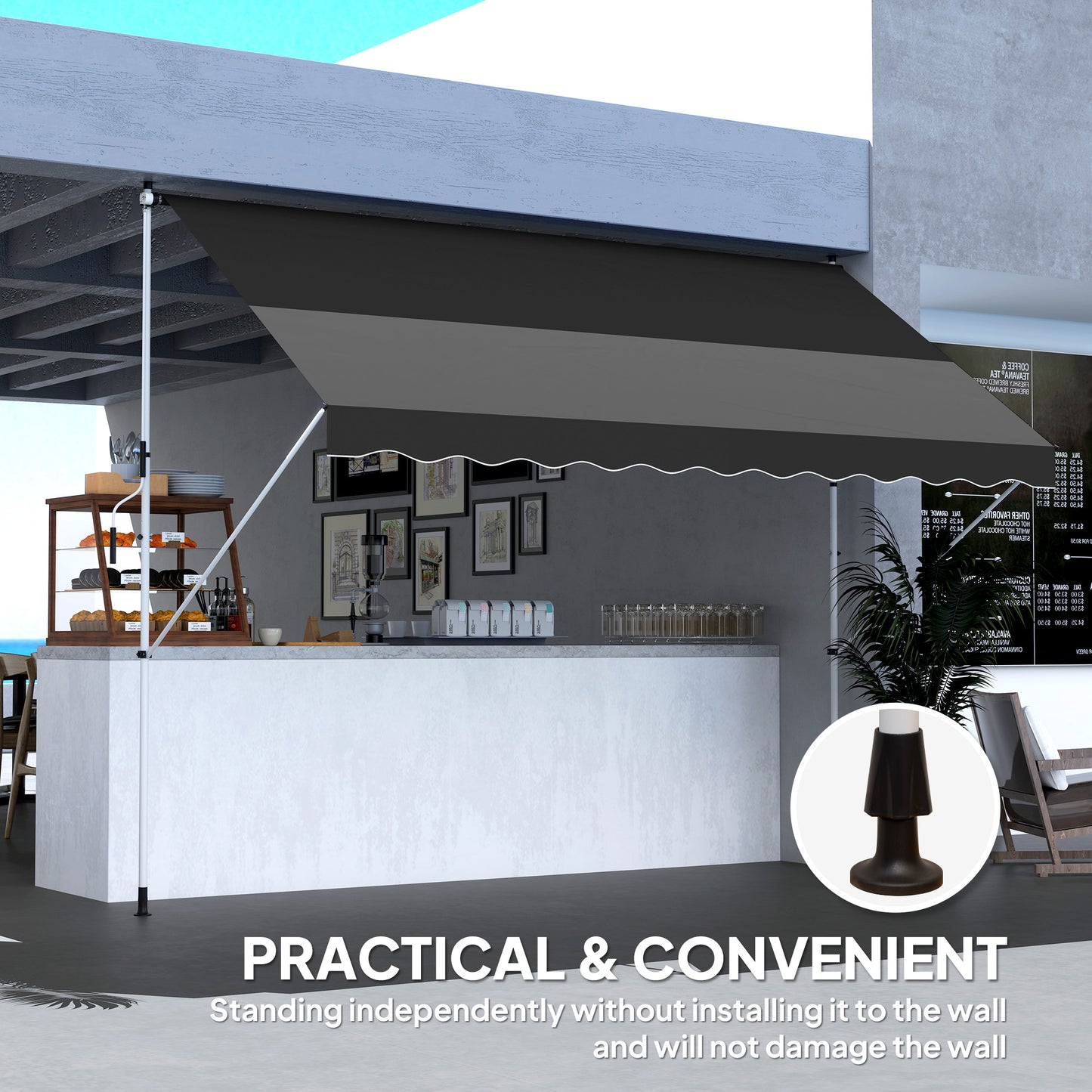 3x1.5m  Adjustable Outdoor Aluminium Frame Awning