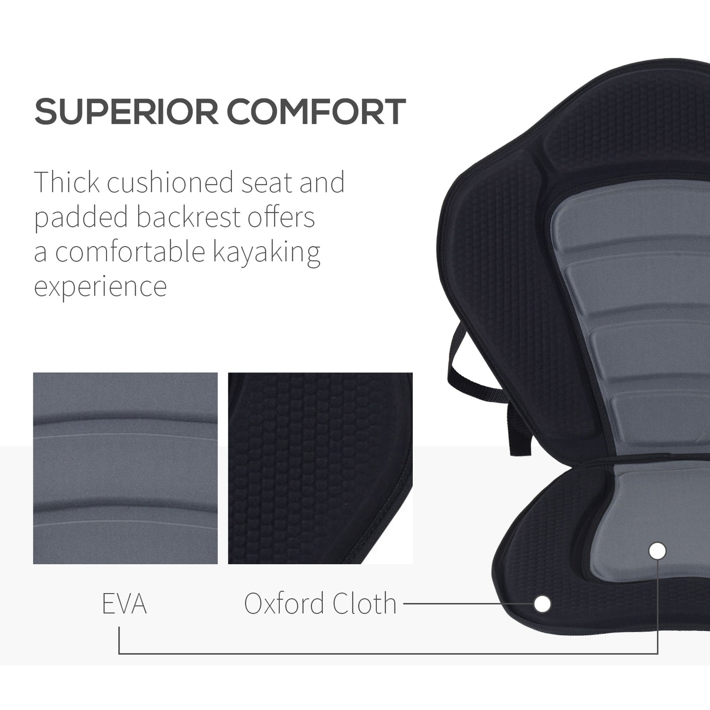 Paddle Board Seat, Detachable Kayak Seat with Padded High Backrest