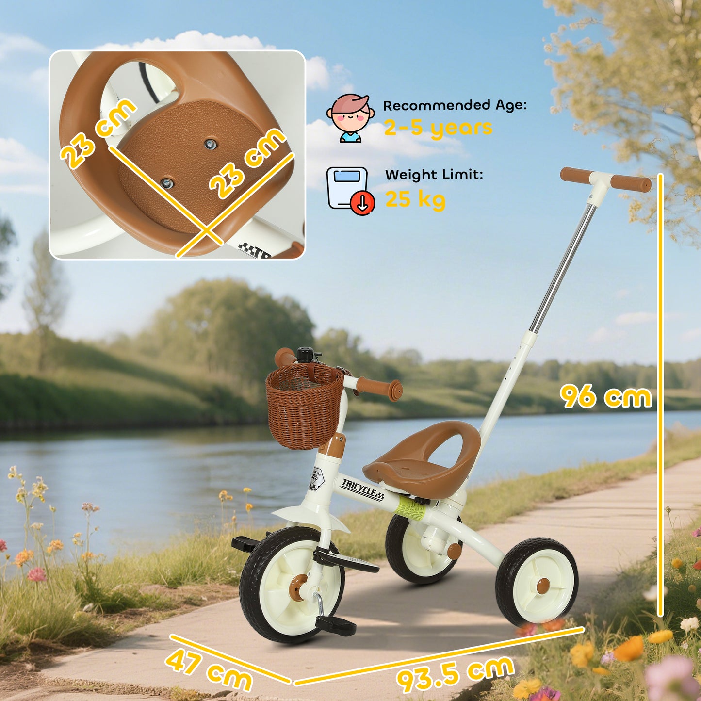 2-In-1 Toddler Trike for 2-5 Years Old
