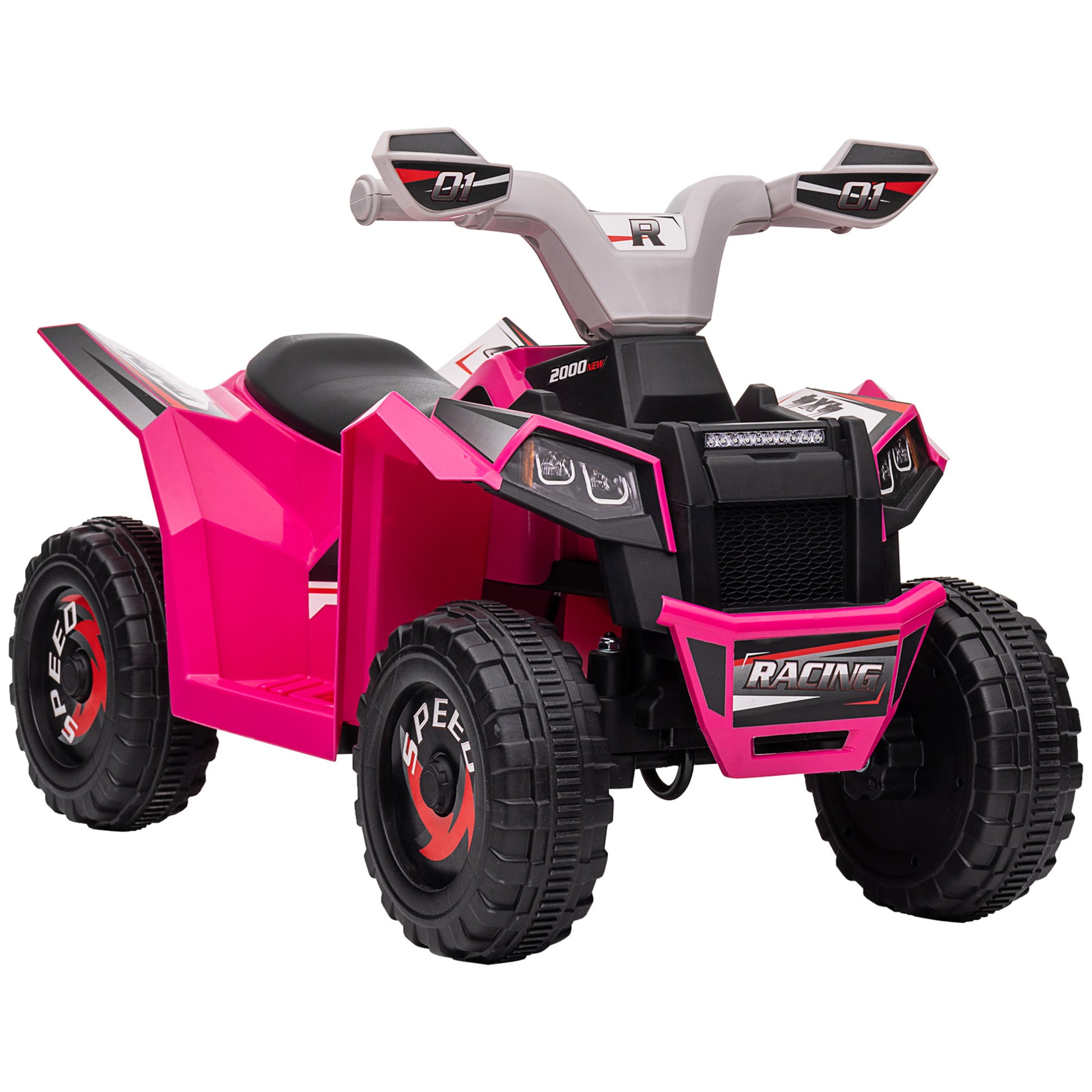 6V Quad Bike with Wear-Resistant Wheels, Forward Backward Function
