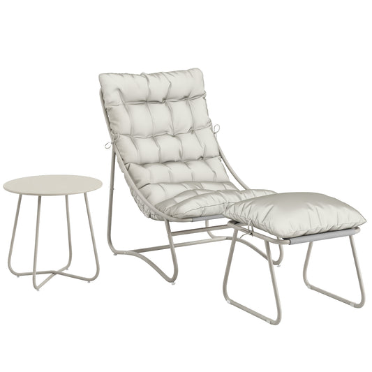 Bistro Set for Garden, 3 Piece Outdoor Table and Chair