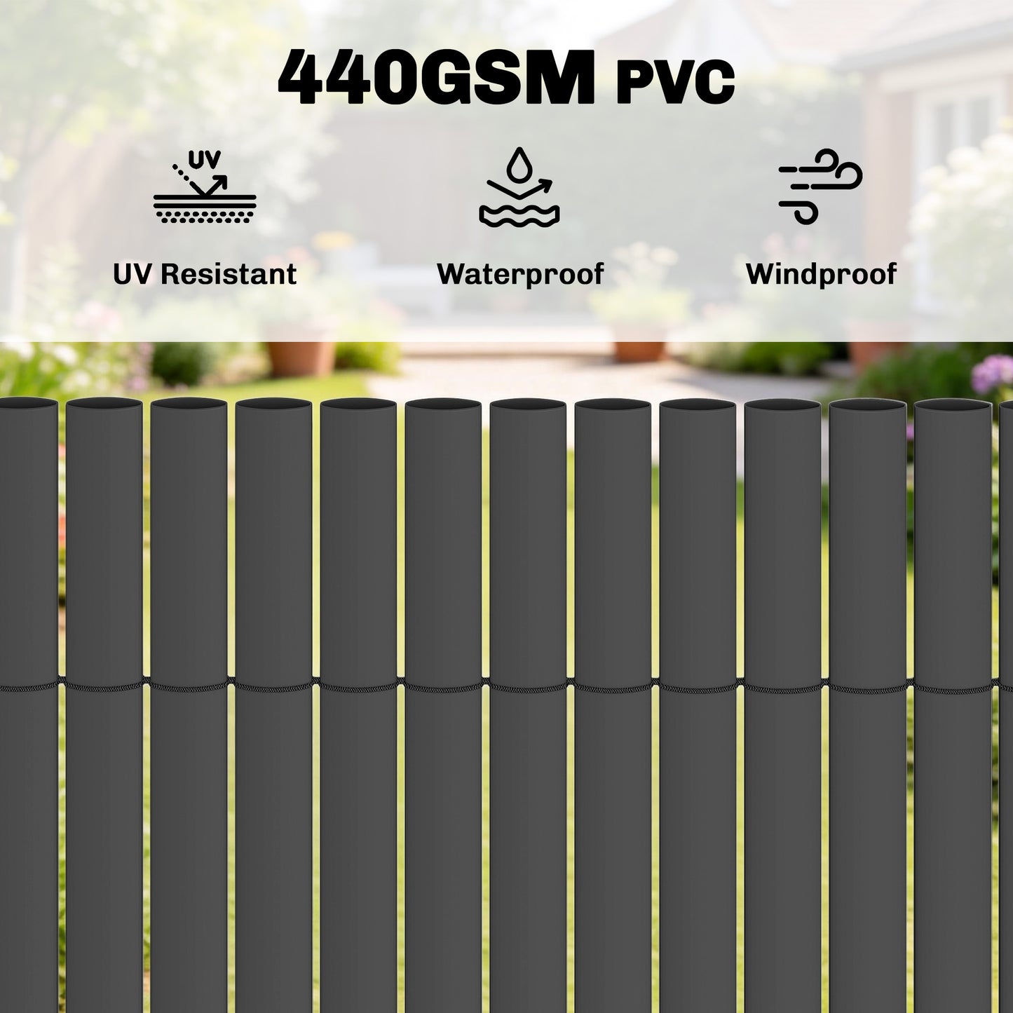 2Pcs Plastic Privacy Screening Fence