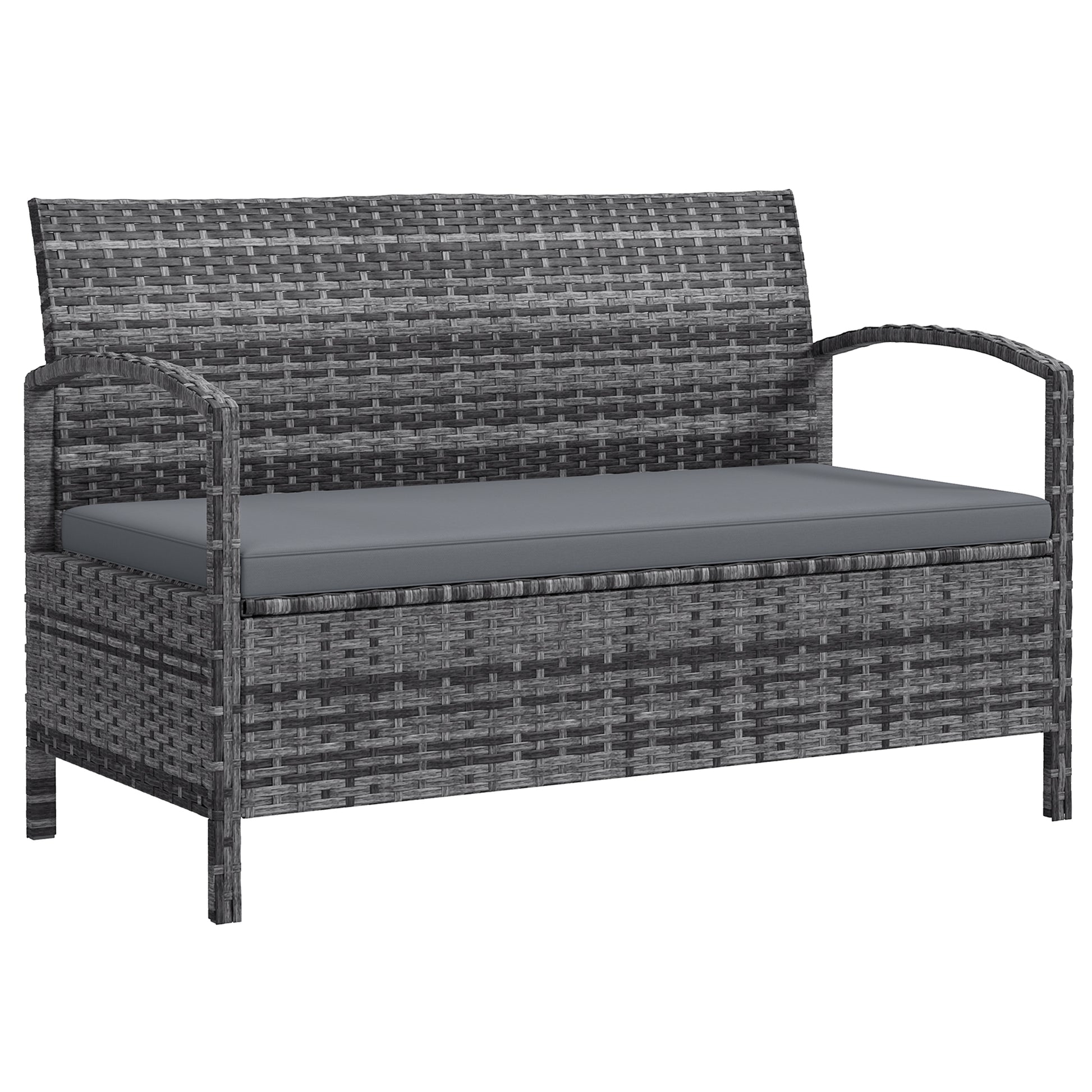 125L Storage Garden Bench, with Cushion