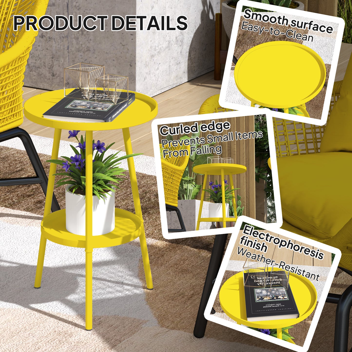 Two-Tier Metal Garden Table