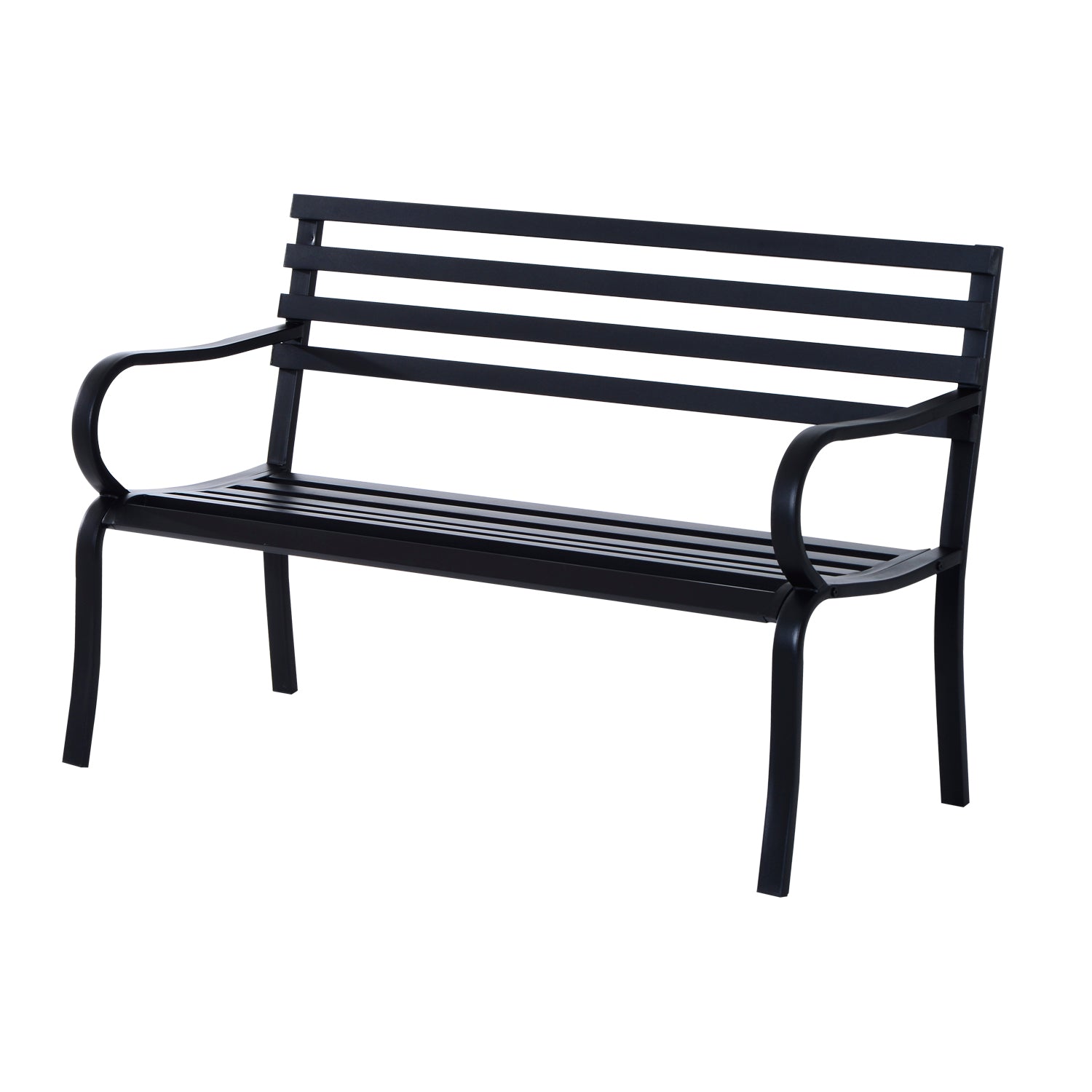 Stylish 2 Seater Metal Garden Porch Chair Bench Stable Patio
