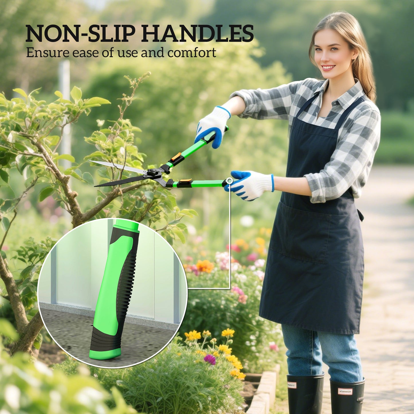 2 Pcs Garden Shears Set, Tree Lopper