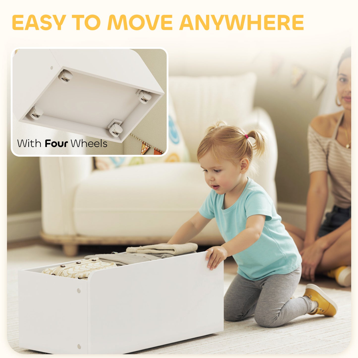 Toy Storage Unit, 3-Tier Toy Organiser Shelf