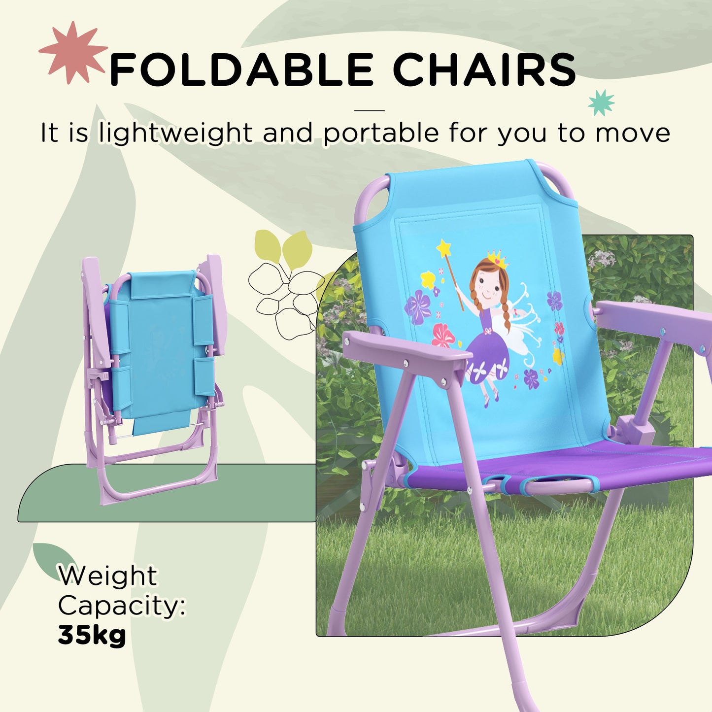 Kids Picnic Table and Chair Set (2)