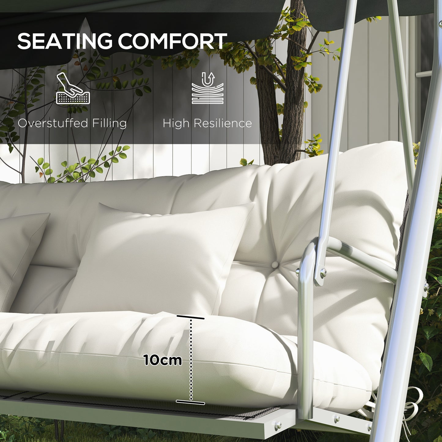 Back and Seat Cushion Replacement with 2 Pillows