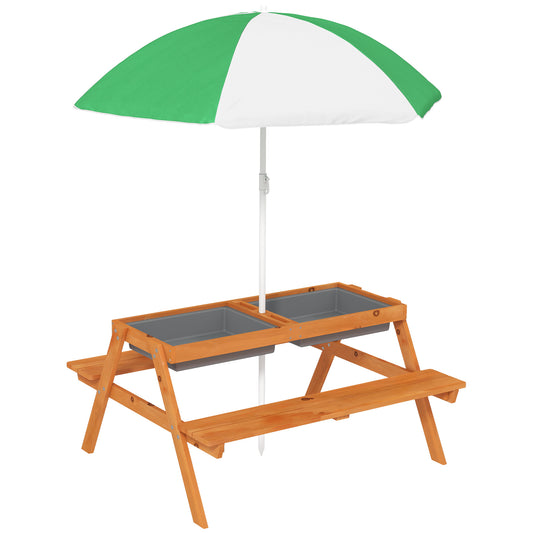 Kids Picnic Table with Benches, Wooden Sand and Water Table