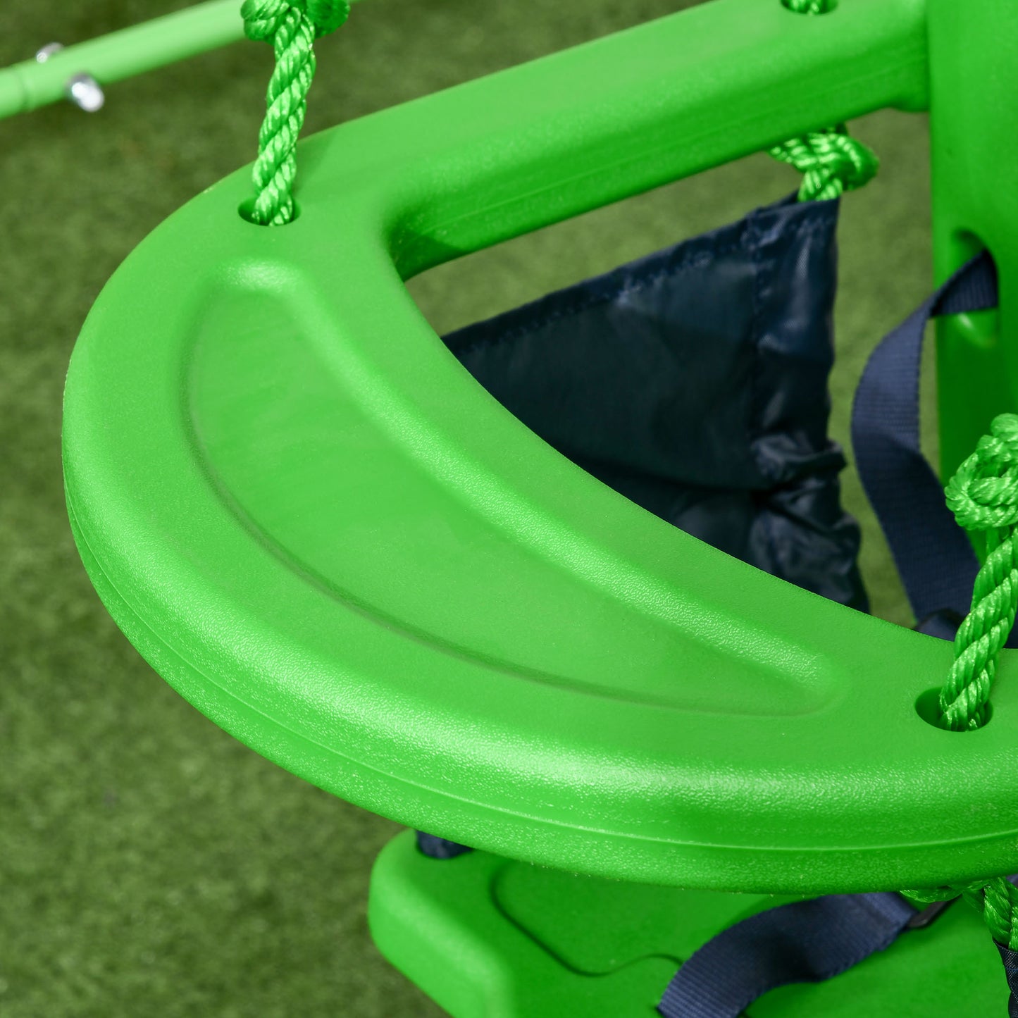 Kids Swing, Steel Nursery Swing, with Seatbelt, High Support Back