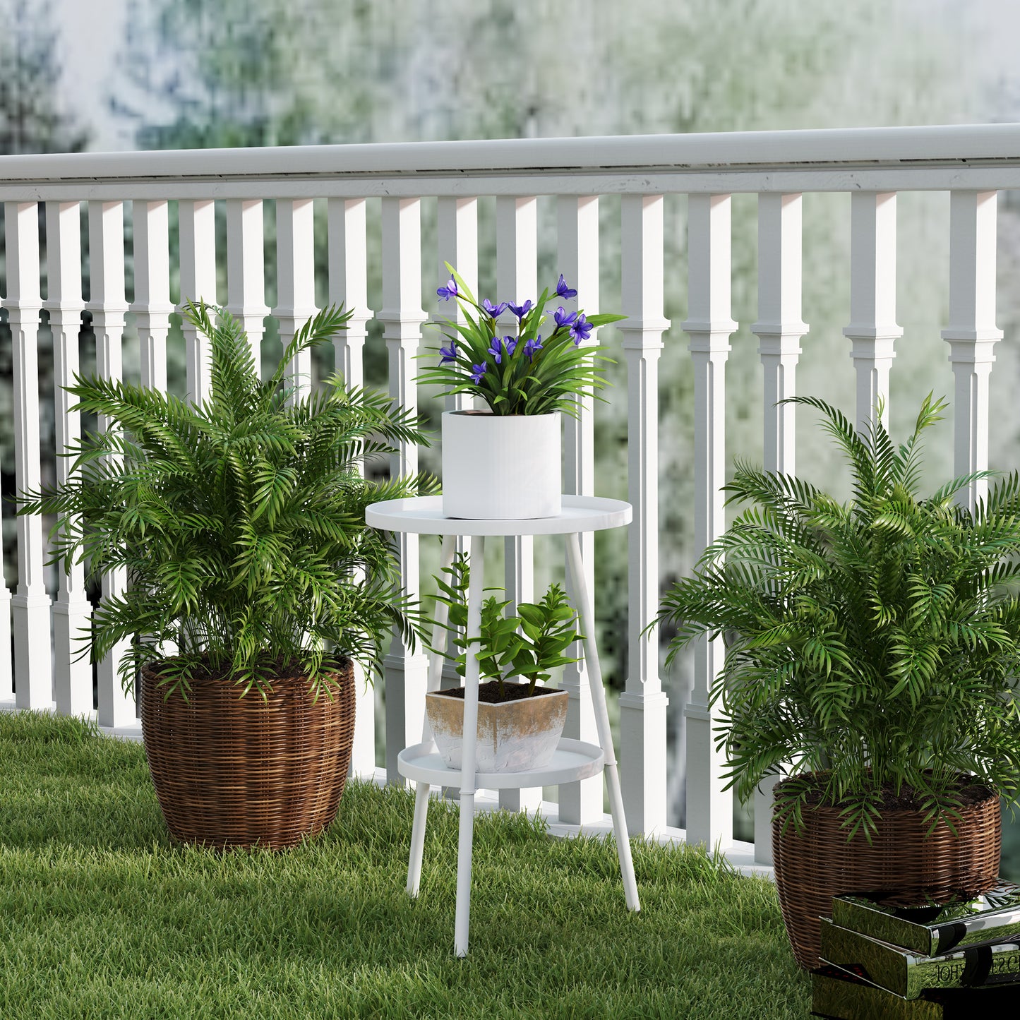Two-Tier Metal Garden Table