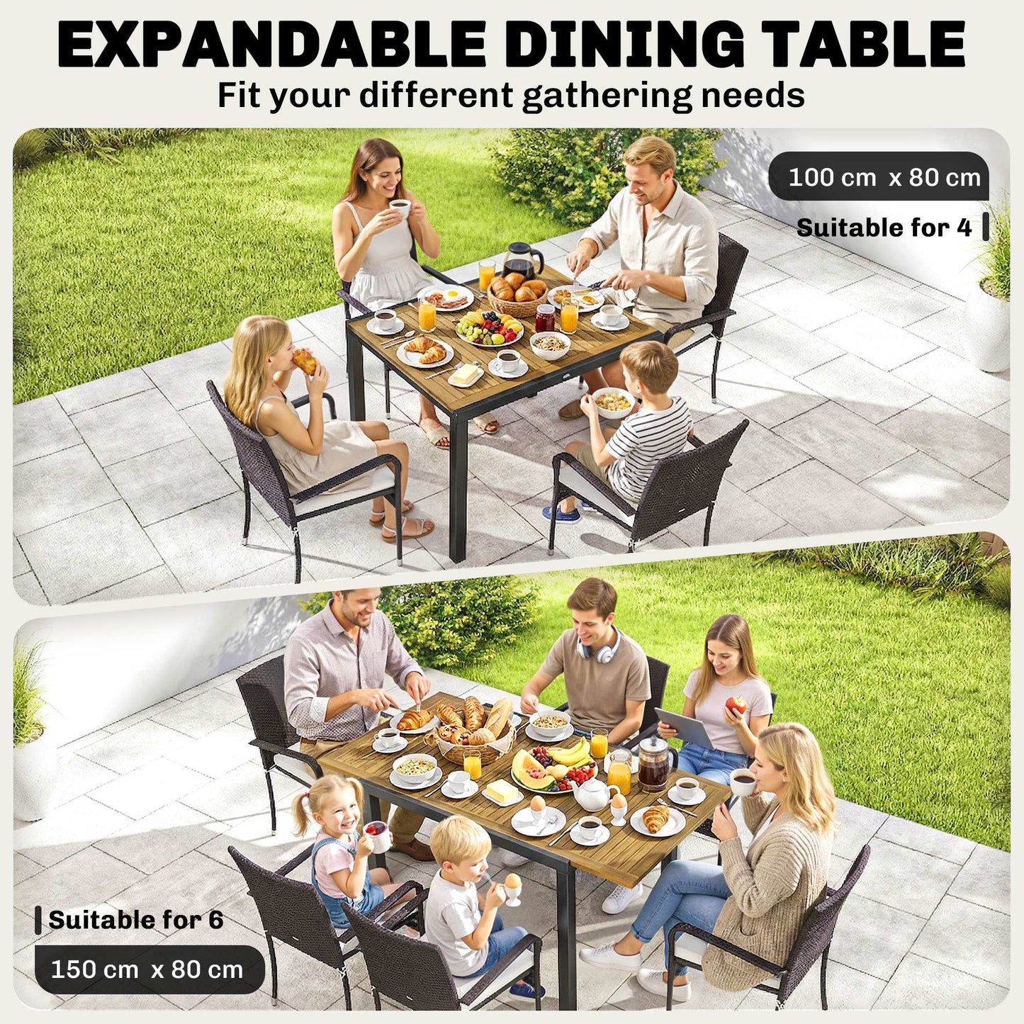 7 Piece Rattan Garden Furniture Set