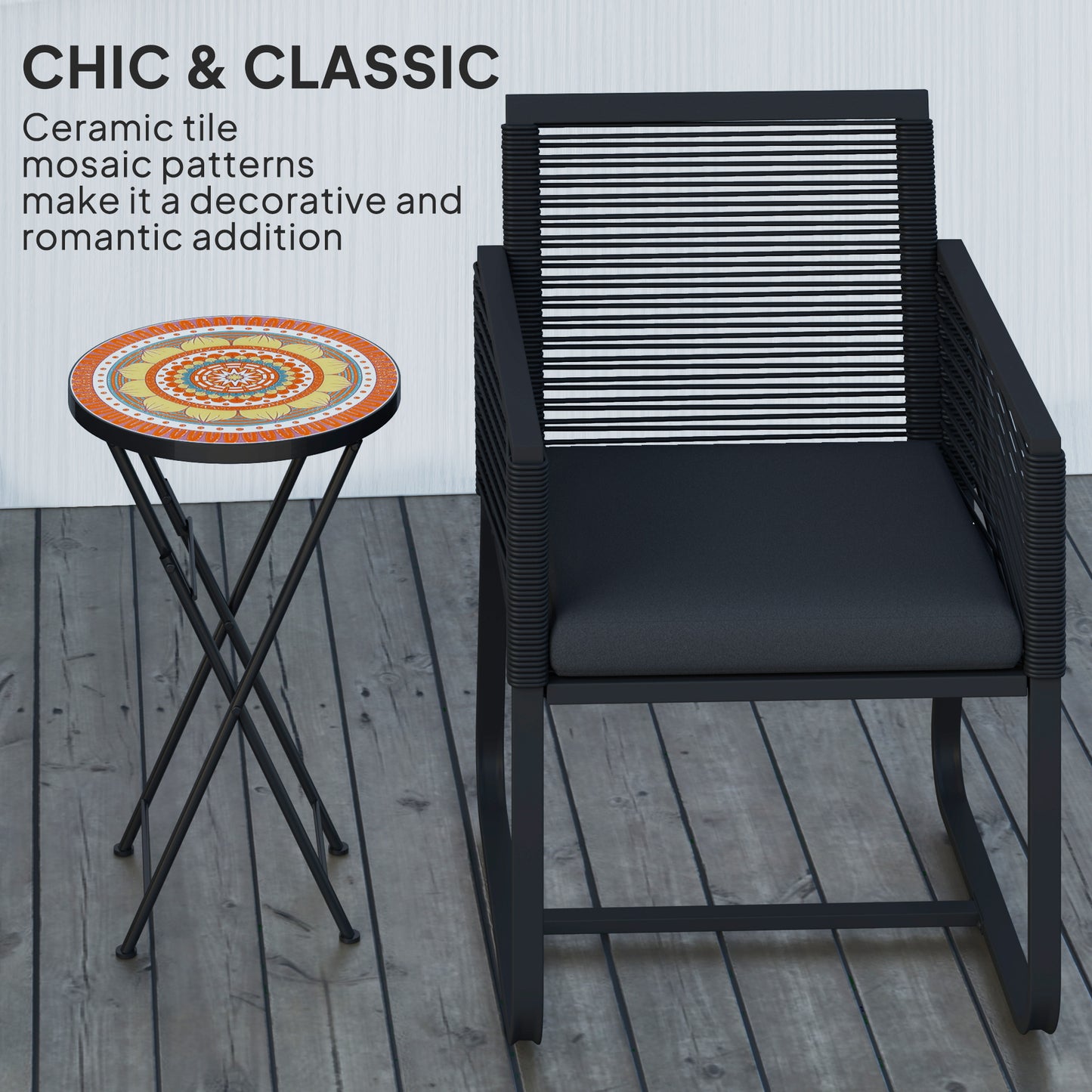 Mosaic Outdoor Garden Table