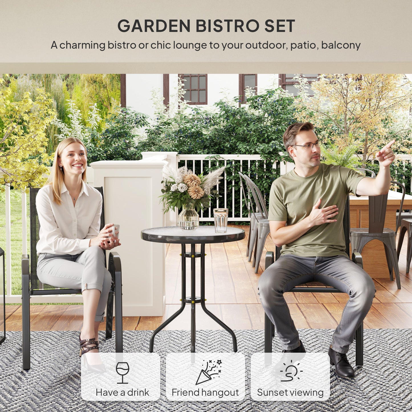 Three-Piece Outdoor Garden Set
