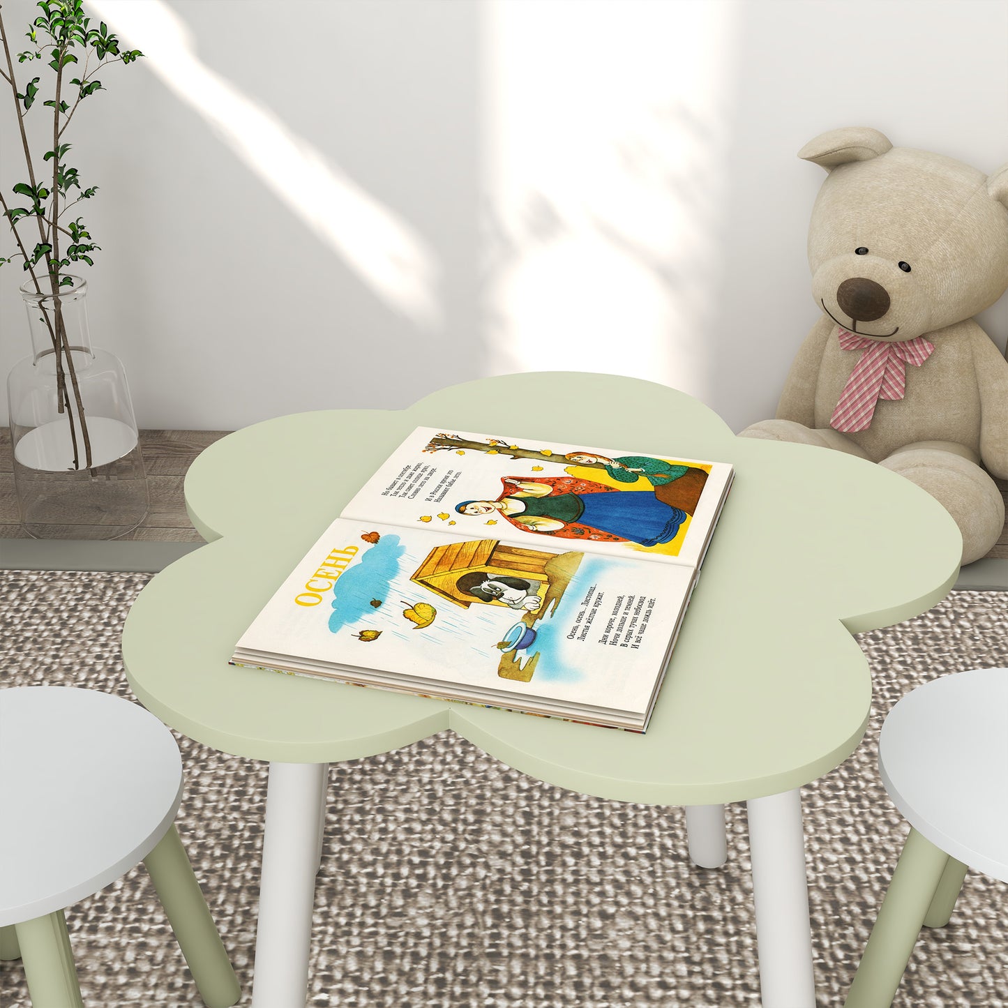 5 PCs Kids Furniture Set Flower Design for 3-5 Years