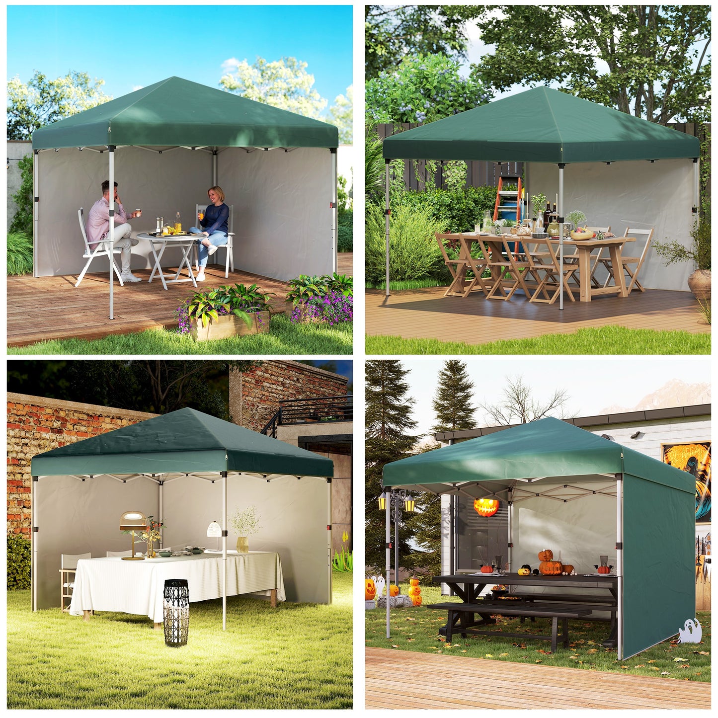 3 x 3 (M) Pop Up Gazebo, UPF 30+ with 2 Sidewalls