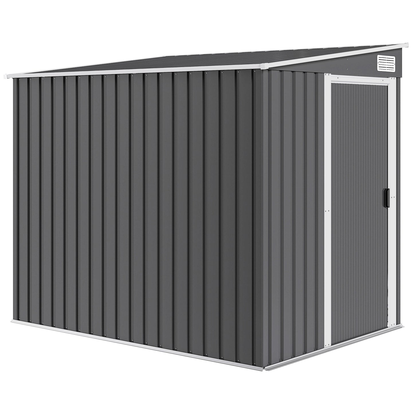 7 x 5ft Galvanised Metal Shed, with Sliding Door (1)