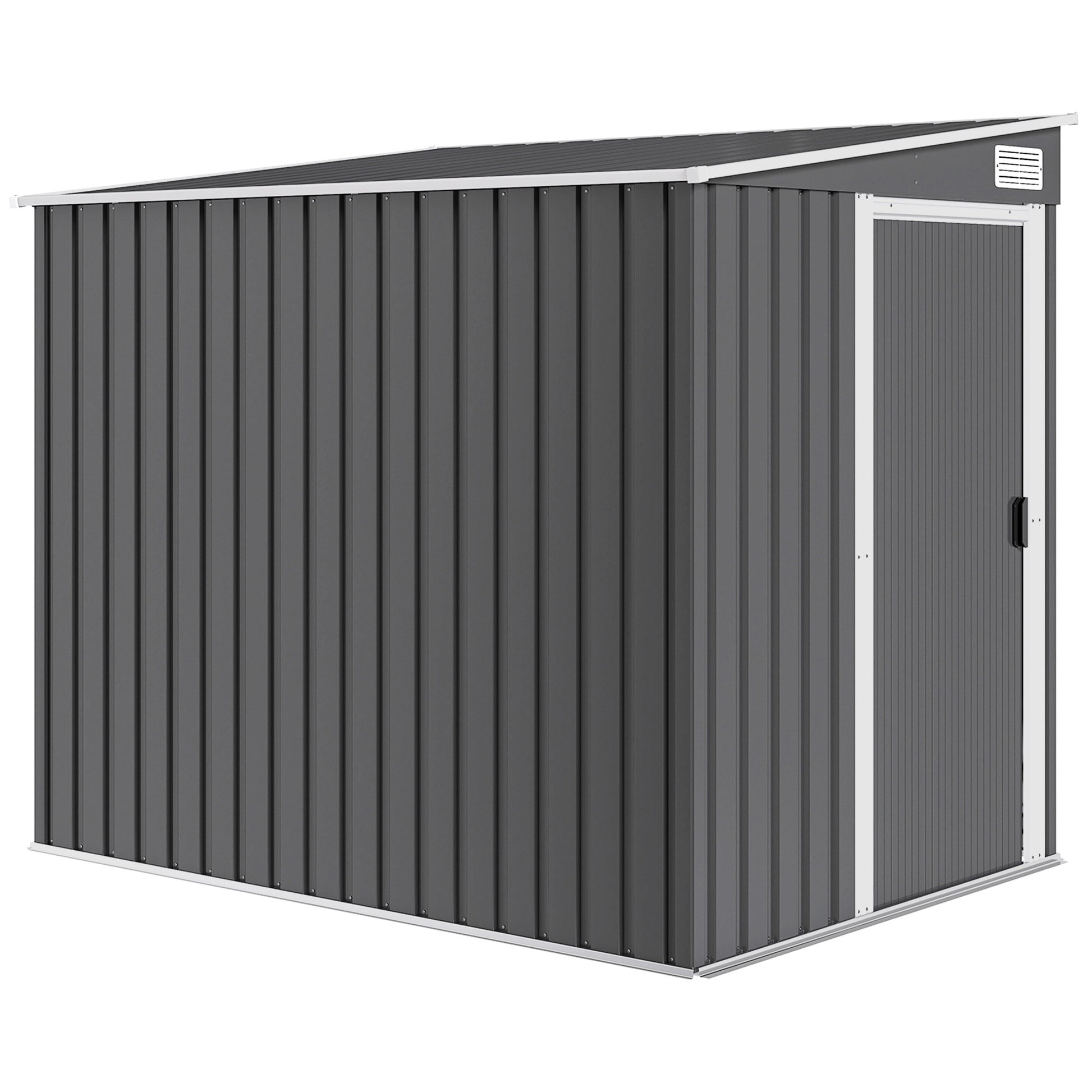 7 x 5ft Galvanised Metal Shed, with Sliding Door (1)