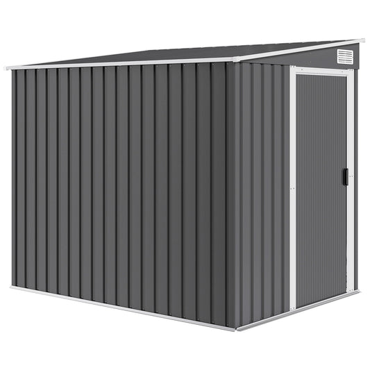 7 x 5ft Galvanised Metal Shed, with Sliding Door (1)