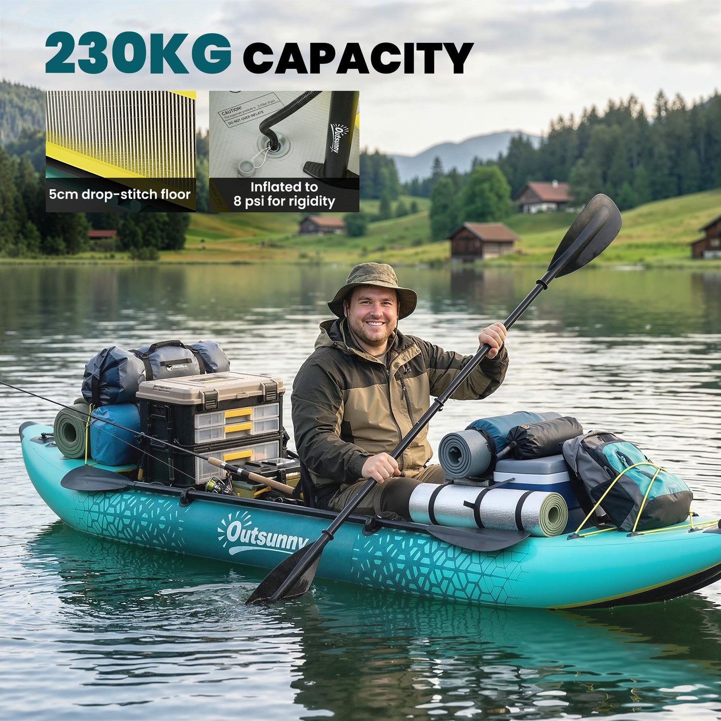 12.5' Inflatable Kayak Set (1)