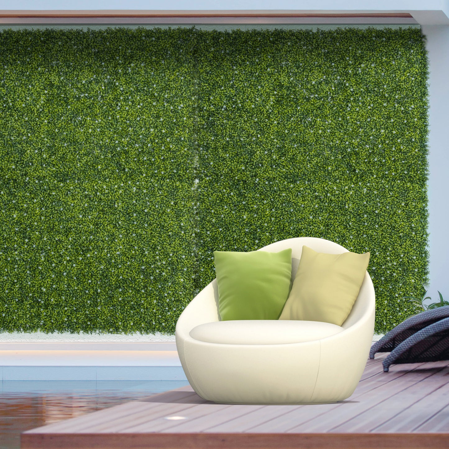 12PCS Artificial Boxwood Wall Panels 50cm x 50cm Grass Privacy