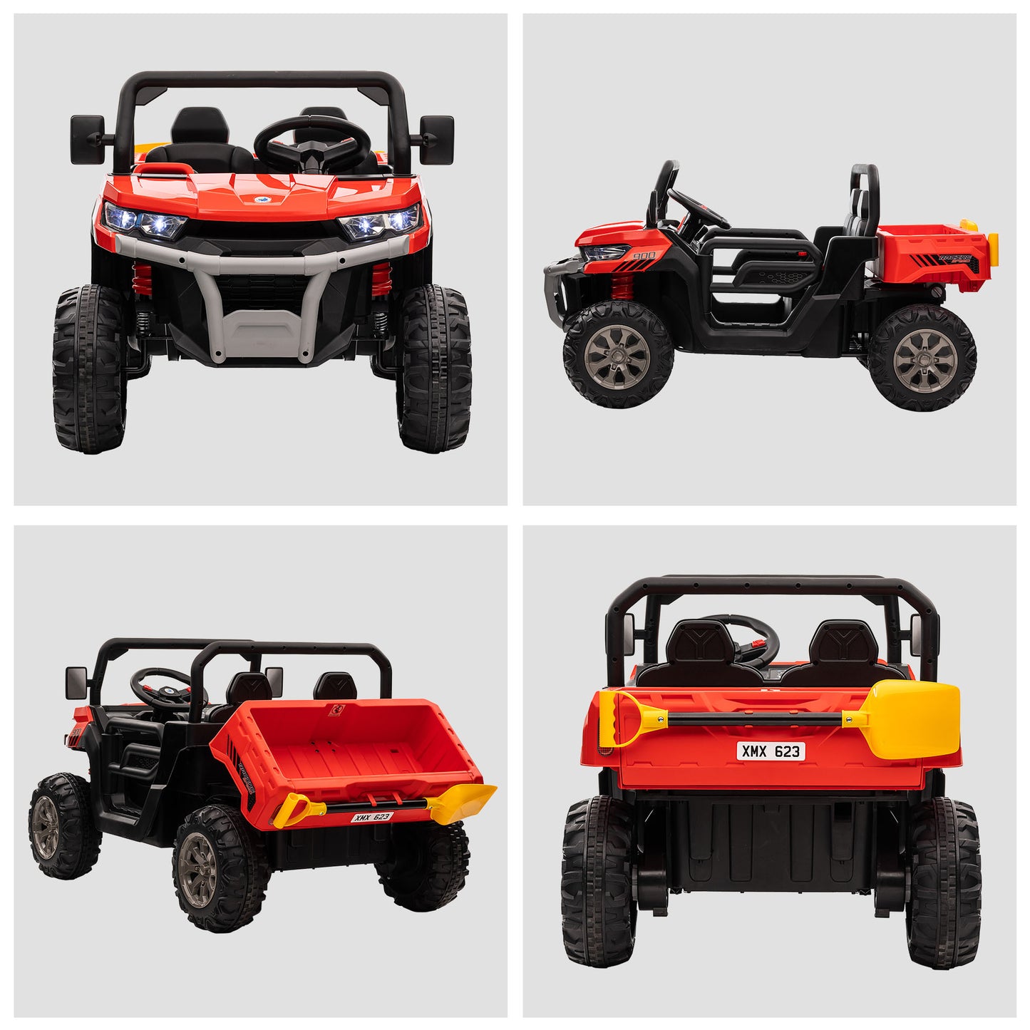 12V 2 Seater Kids Electric Ride-On Car with Electric Bucket