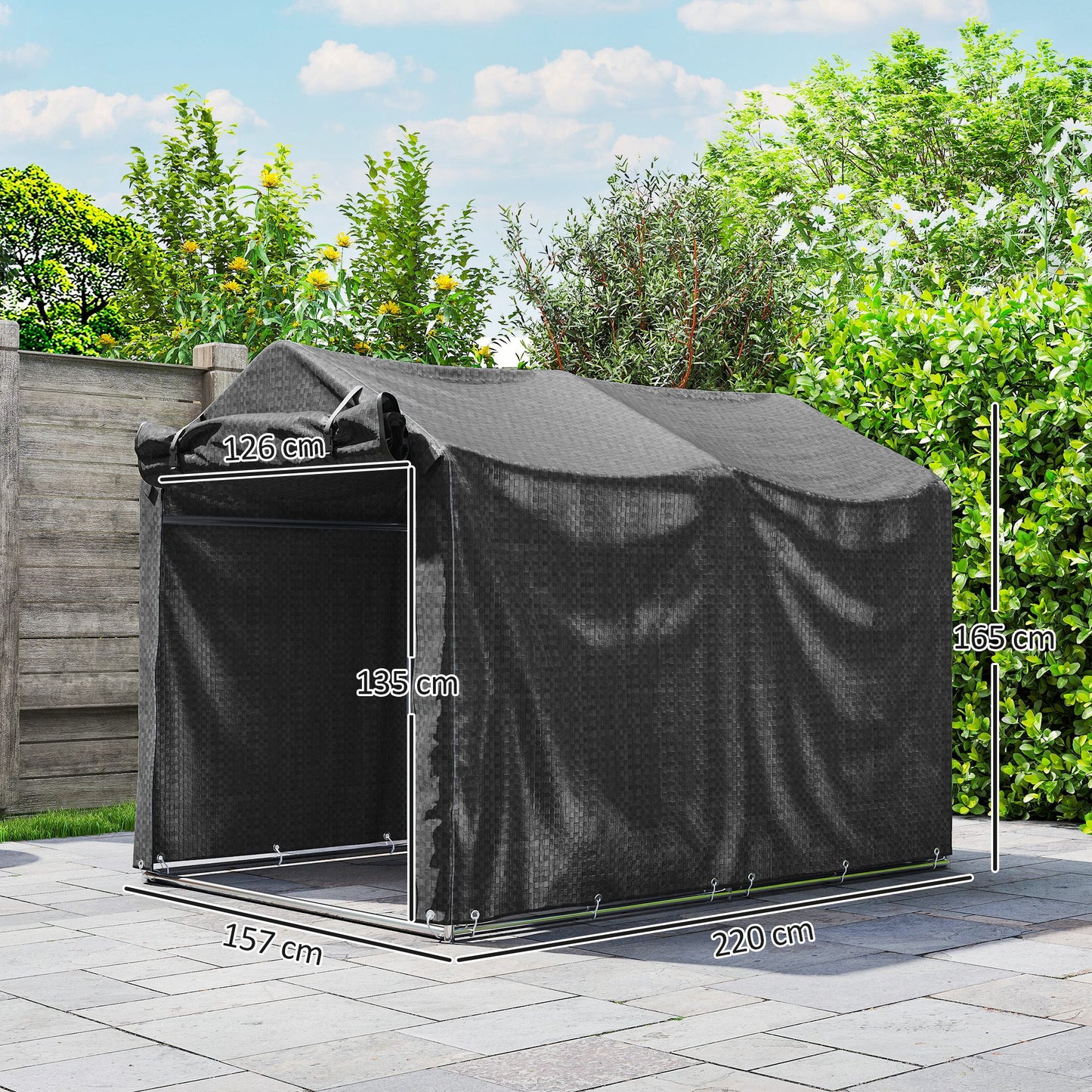 2.2 x 1.6 m Garden Storage Tent