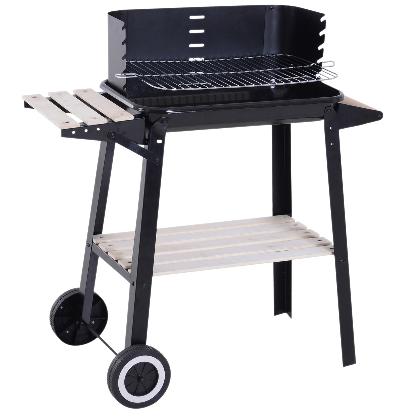 Trolley Charcoal BBQ Barbecue Grill Outdoor Patio Garden Heating