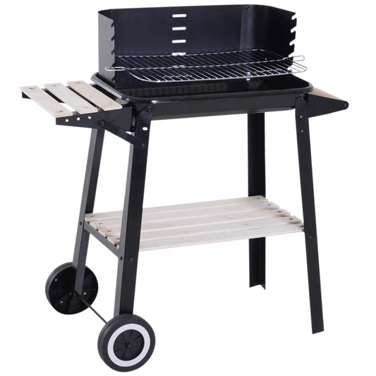 Trolley Charcoal BBQ Barbecue Grill Outdoor Patio Garden Heating
