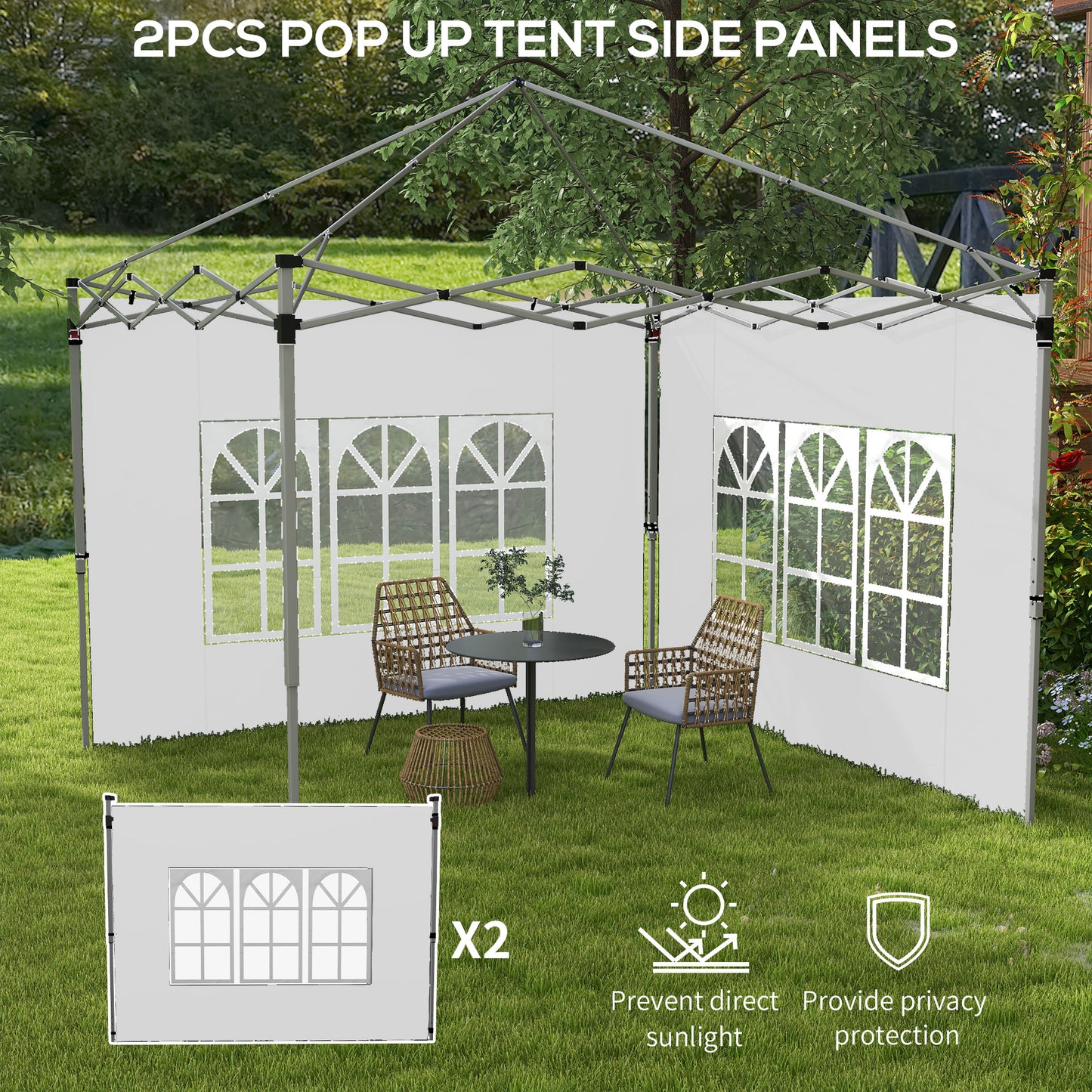 Gazebo Side Panels, Sides Replacement with Window
