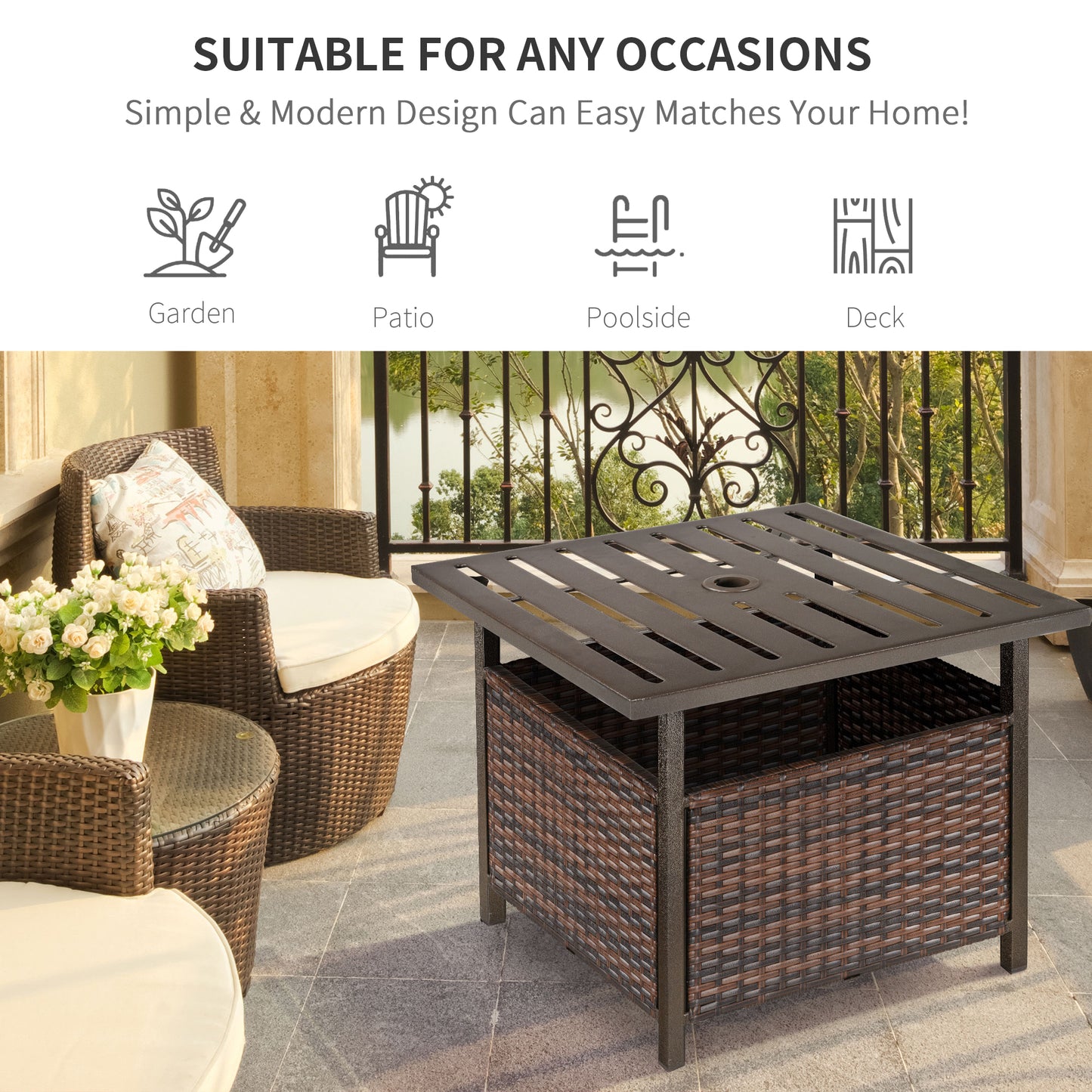 Rattan Garden Coffee Table