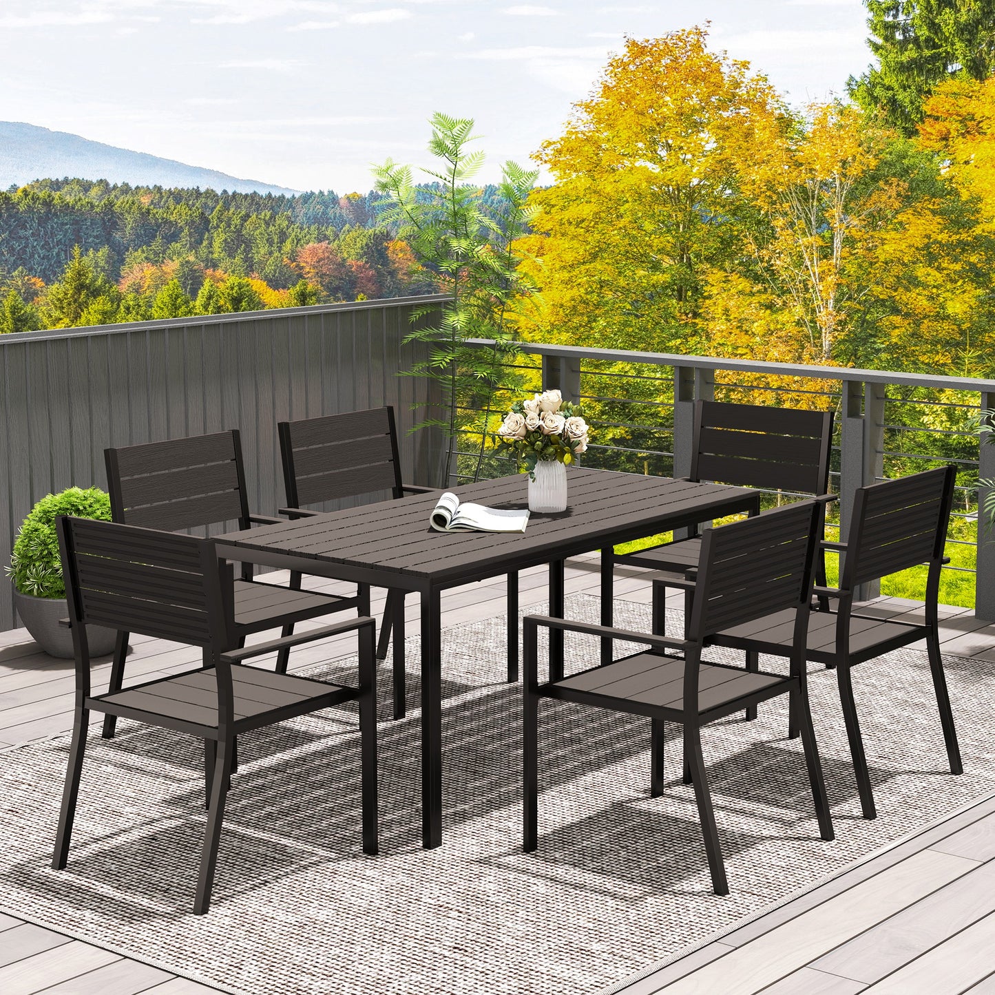 Seven-Piece Outdoor Dining Set