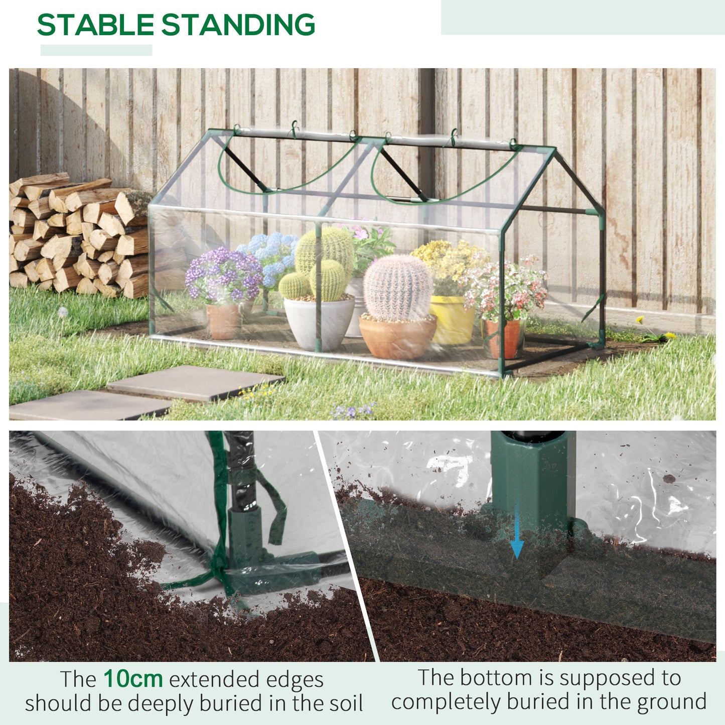 Mini Greenhouse Portable Flower Planter Vegetable Grow House