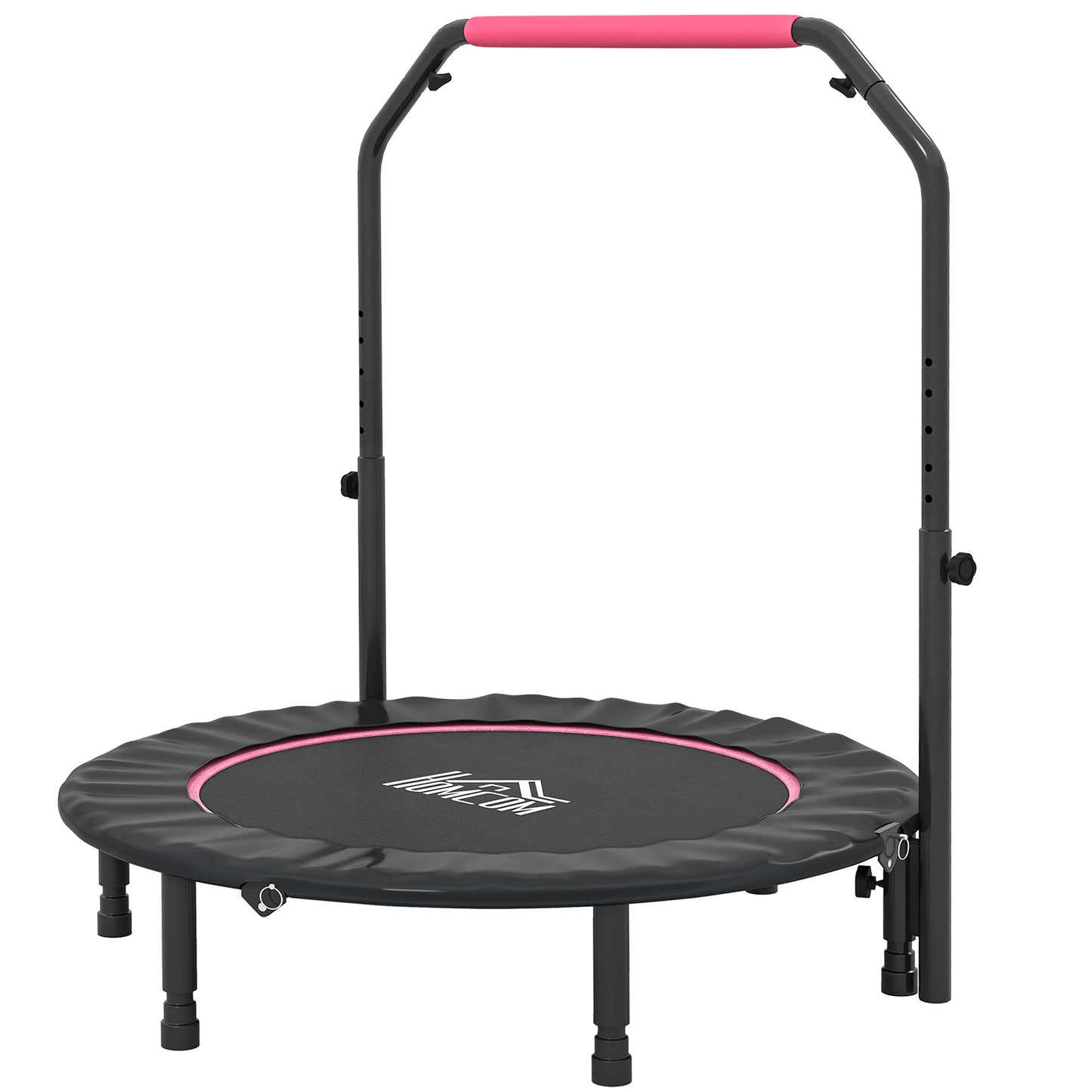 45" Foldable Mini Fitness Trampoline, with Adjustable Foam Handle
