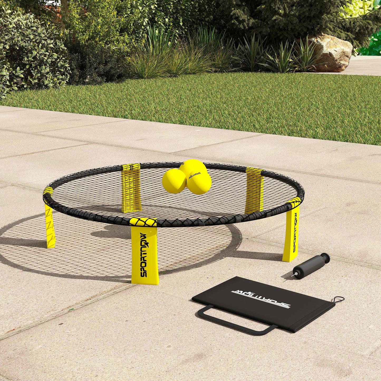 Spike Game Set, Mini Beach Games Set with Net, 3 Balls and Ball Pump
