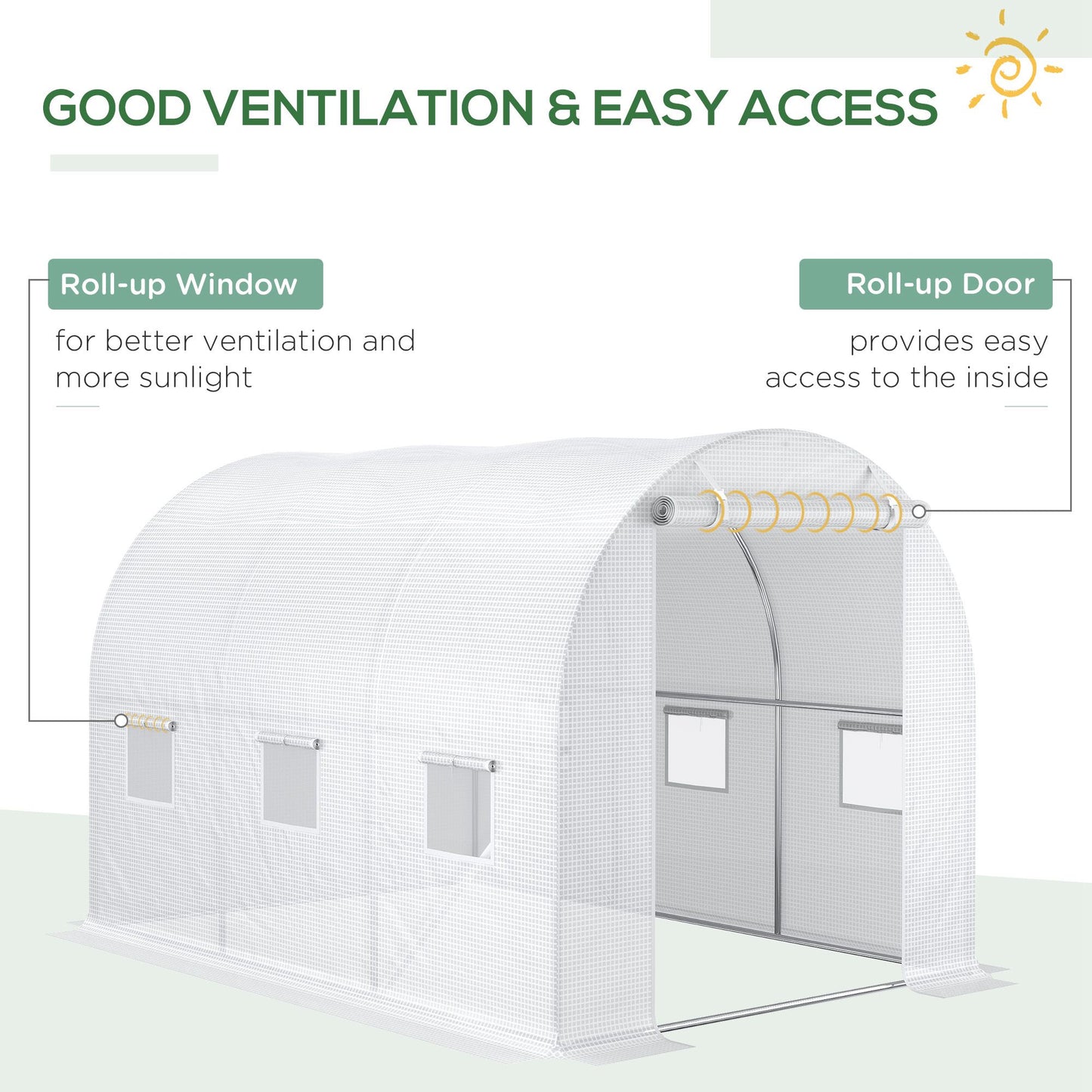 3 x 2 x 2m Polytunnel Greenhouse Replacement Cover ONLY Winter