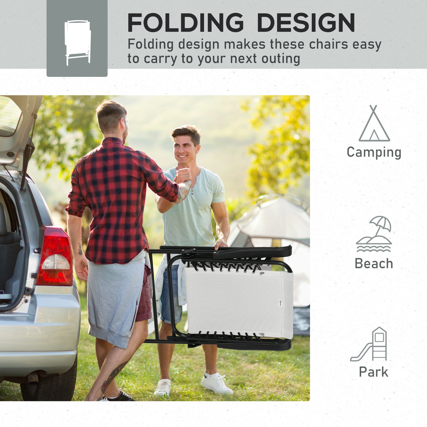 Pieces Patio Folding Chair Set
