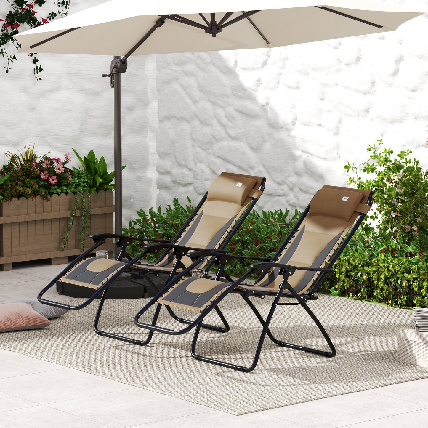Zero Gravity Lounger Chair Set of 2 (1)