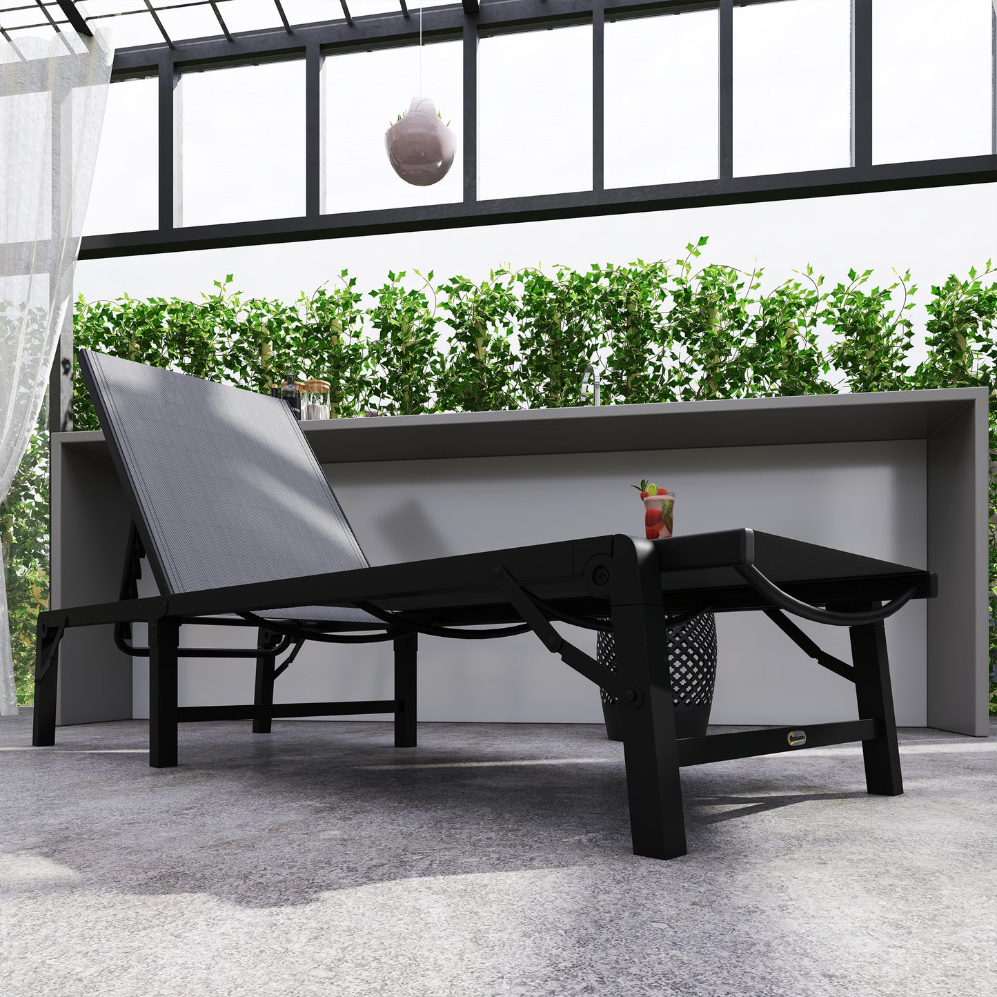 Folding Sun Lounger Set of 2