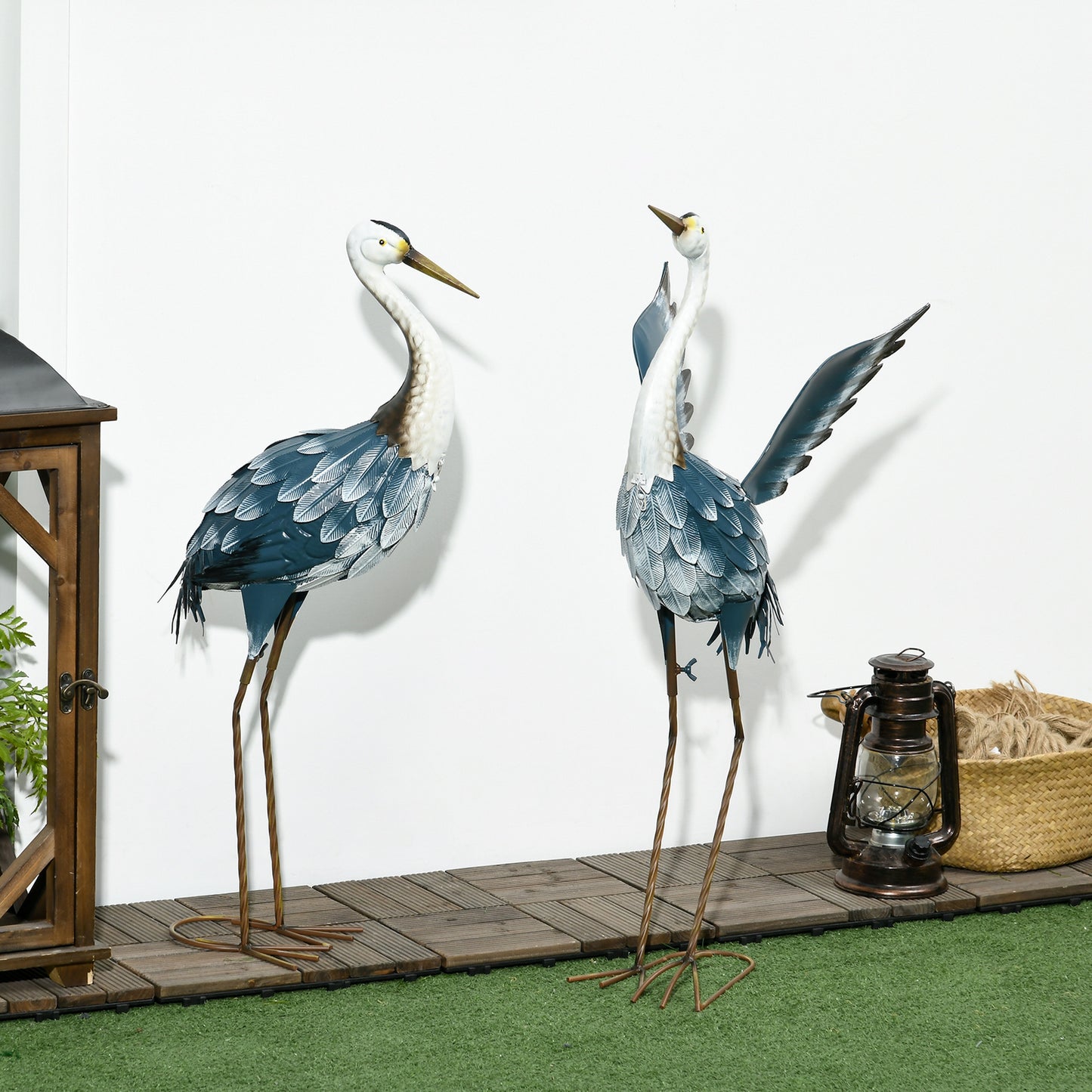 Heron Garden Statues, Standing Garden Ornament