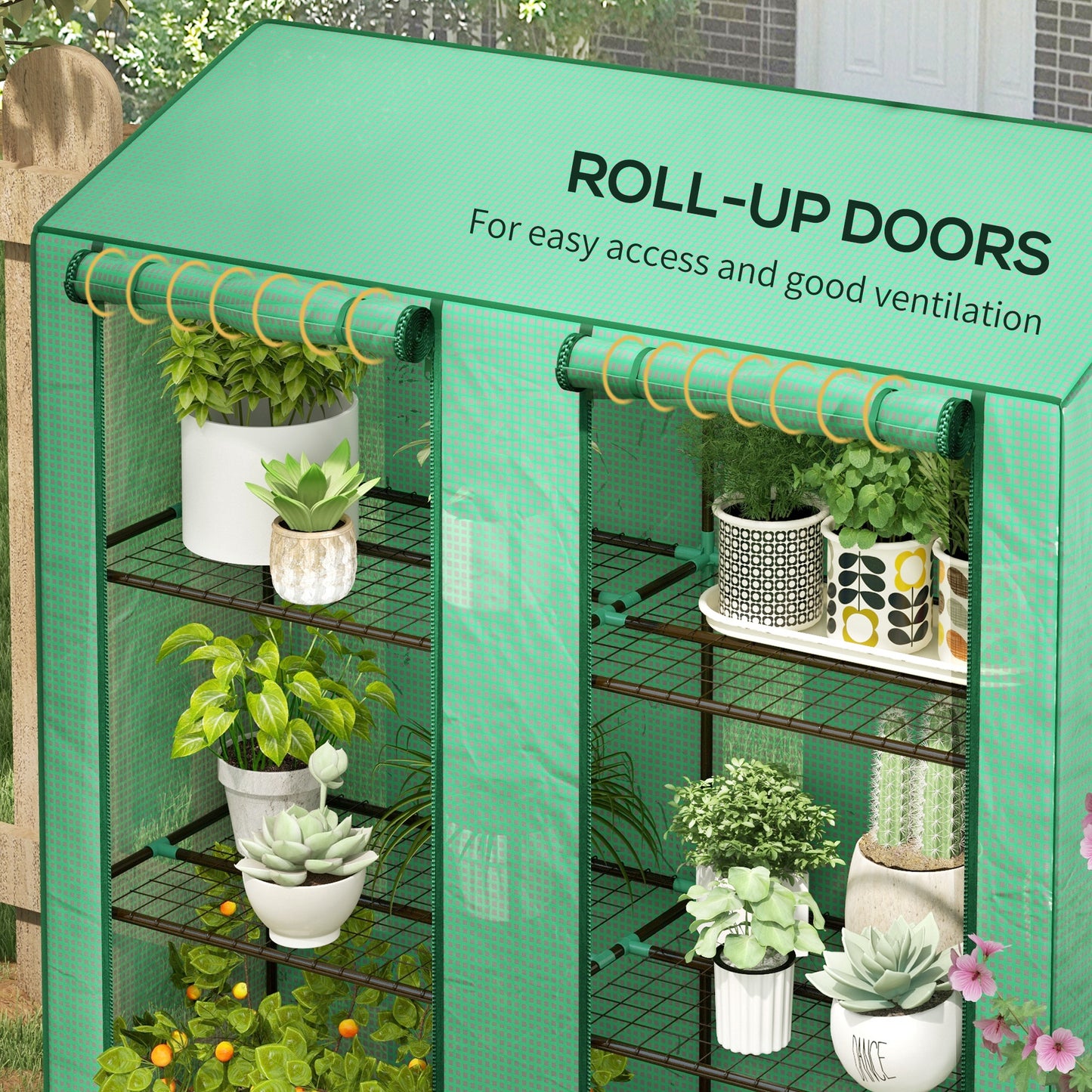 46 x 143cm Three-Shelf Mini Greenhouse