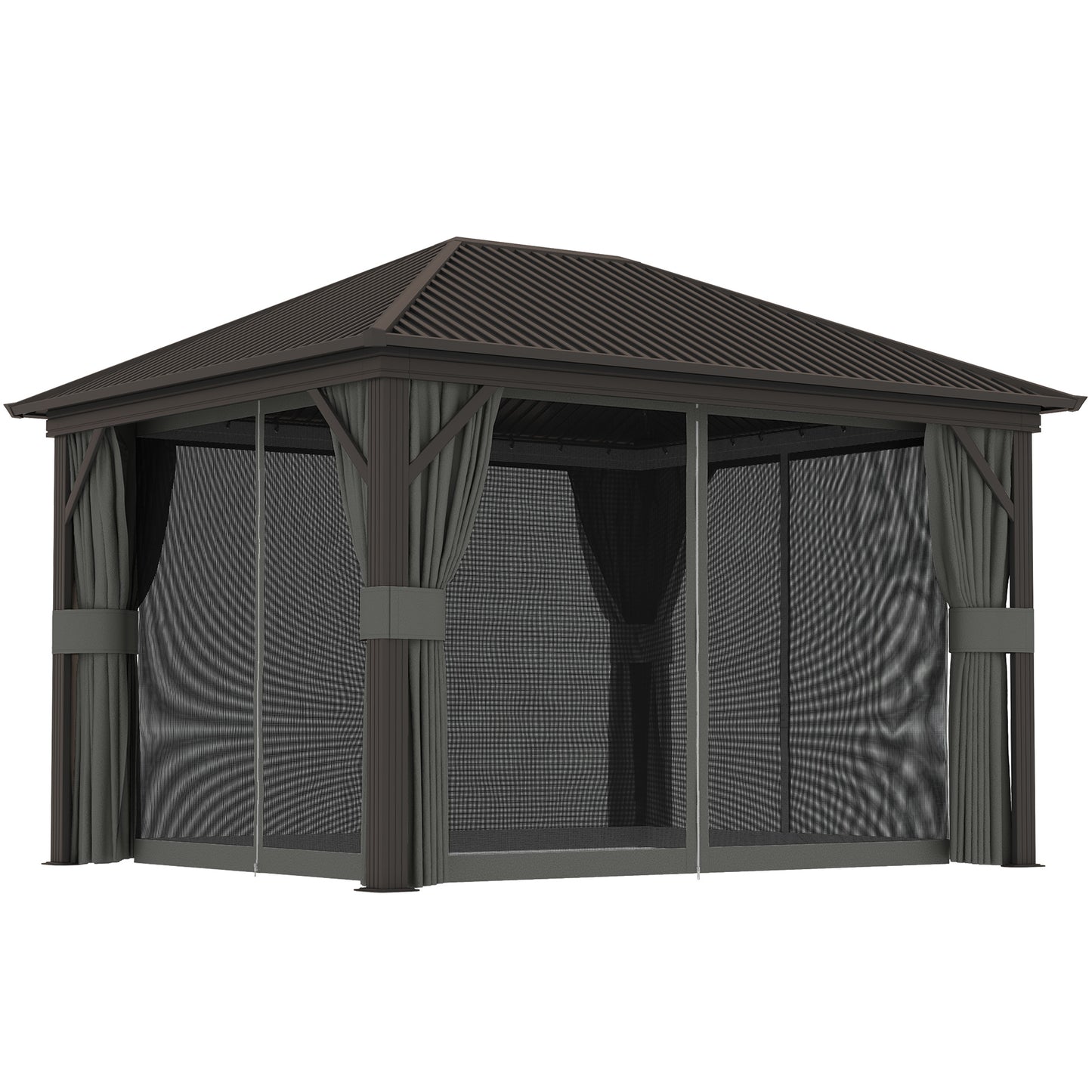 3.6 x 3 m Aluminium Hardtop Gazebo with Smart Drainage System