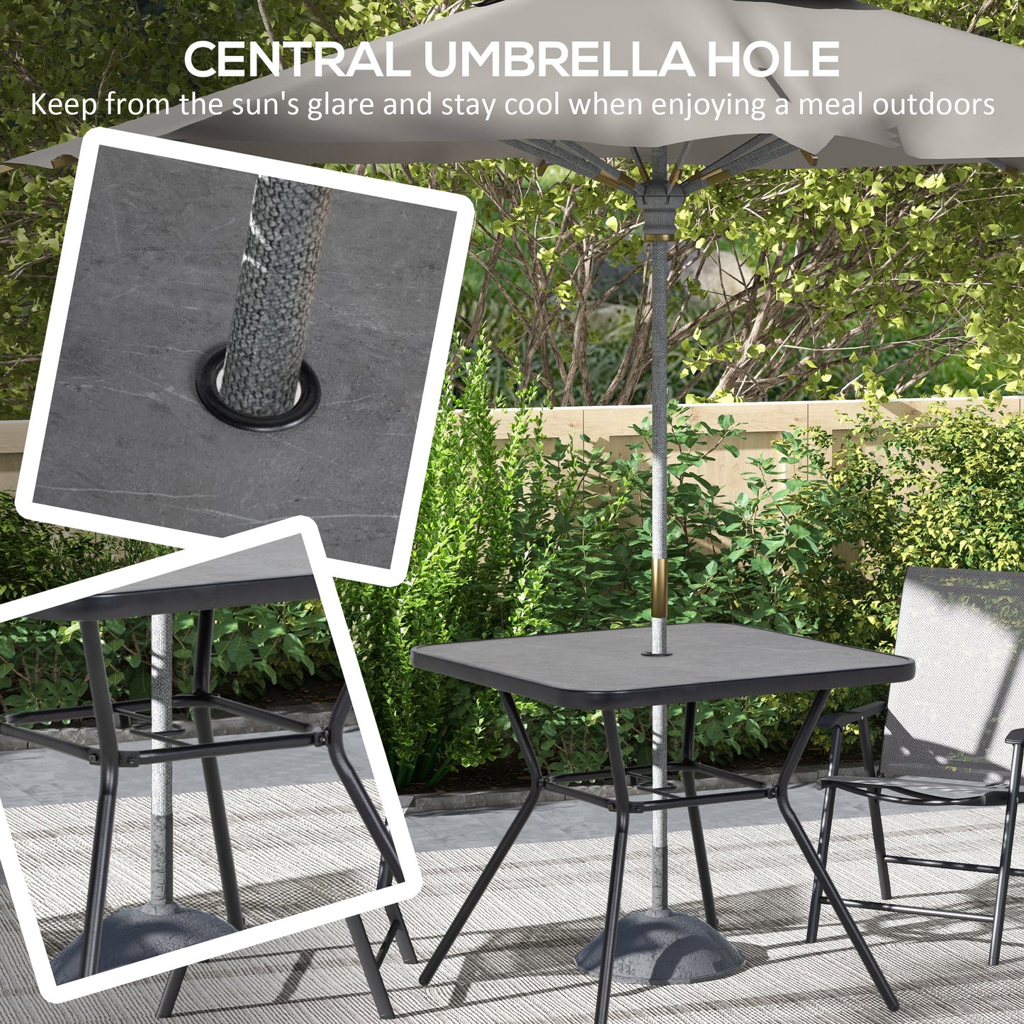 Square Outdoor Table, Patio Bistro Coffee Table