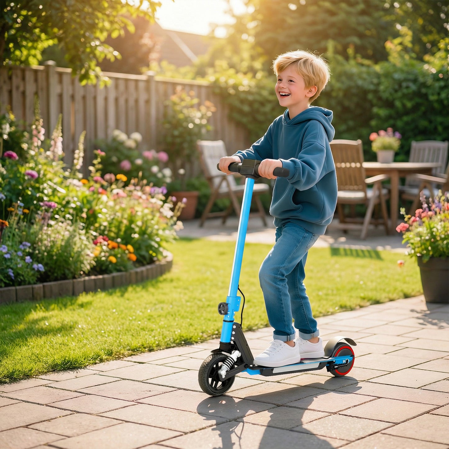 Folding Electric Scooter for Kids, with Dual Brakes
